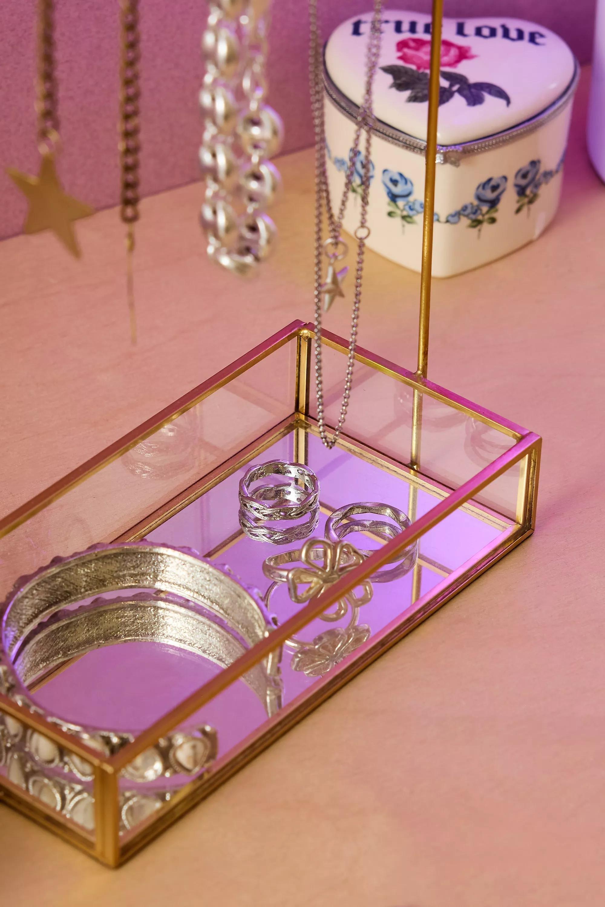 Gold Star Charm Jewellery Stand, GOLD, large image number 1