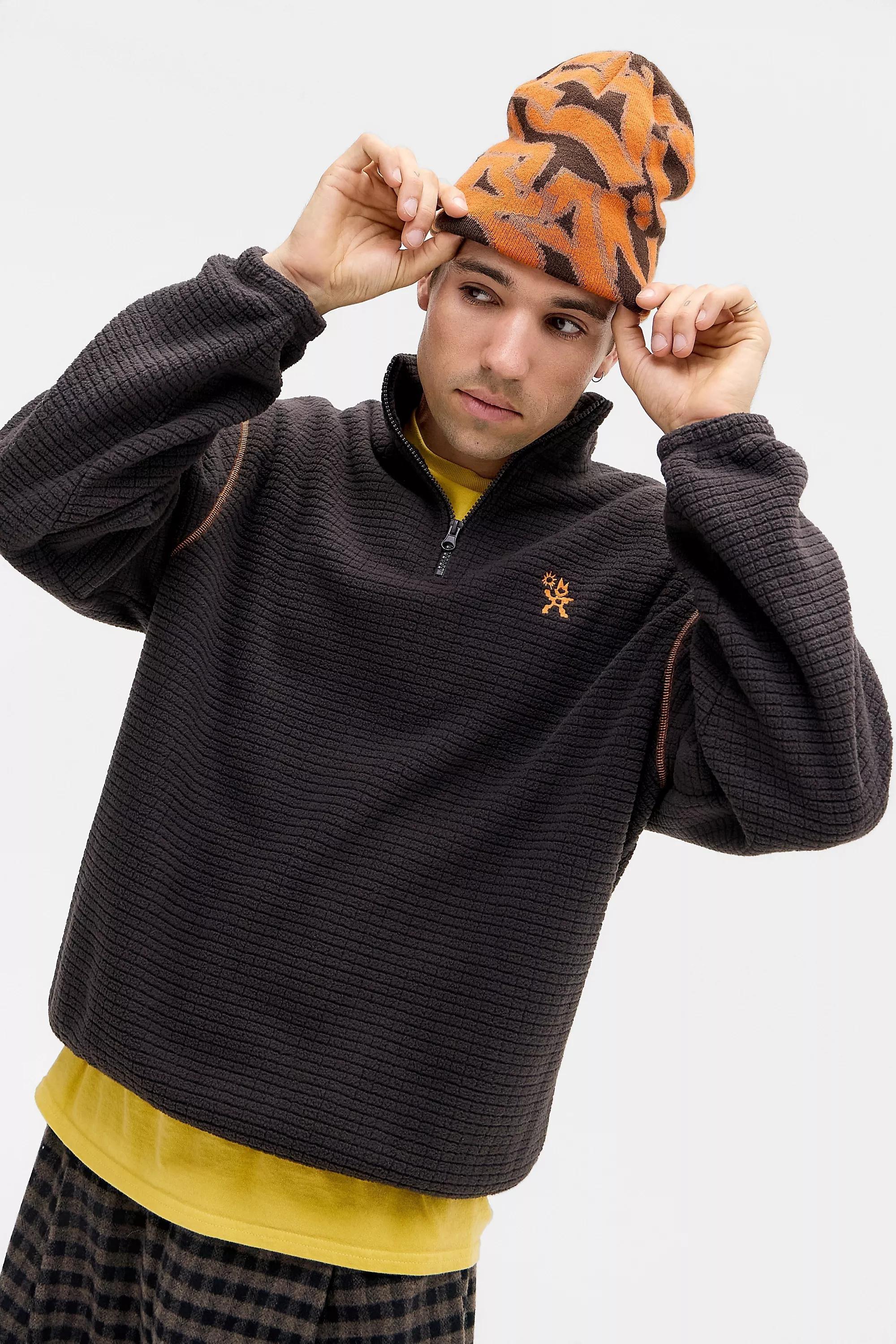 Brown Ayker Brown Grid Fleece, BRN, large image number 0