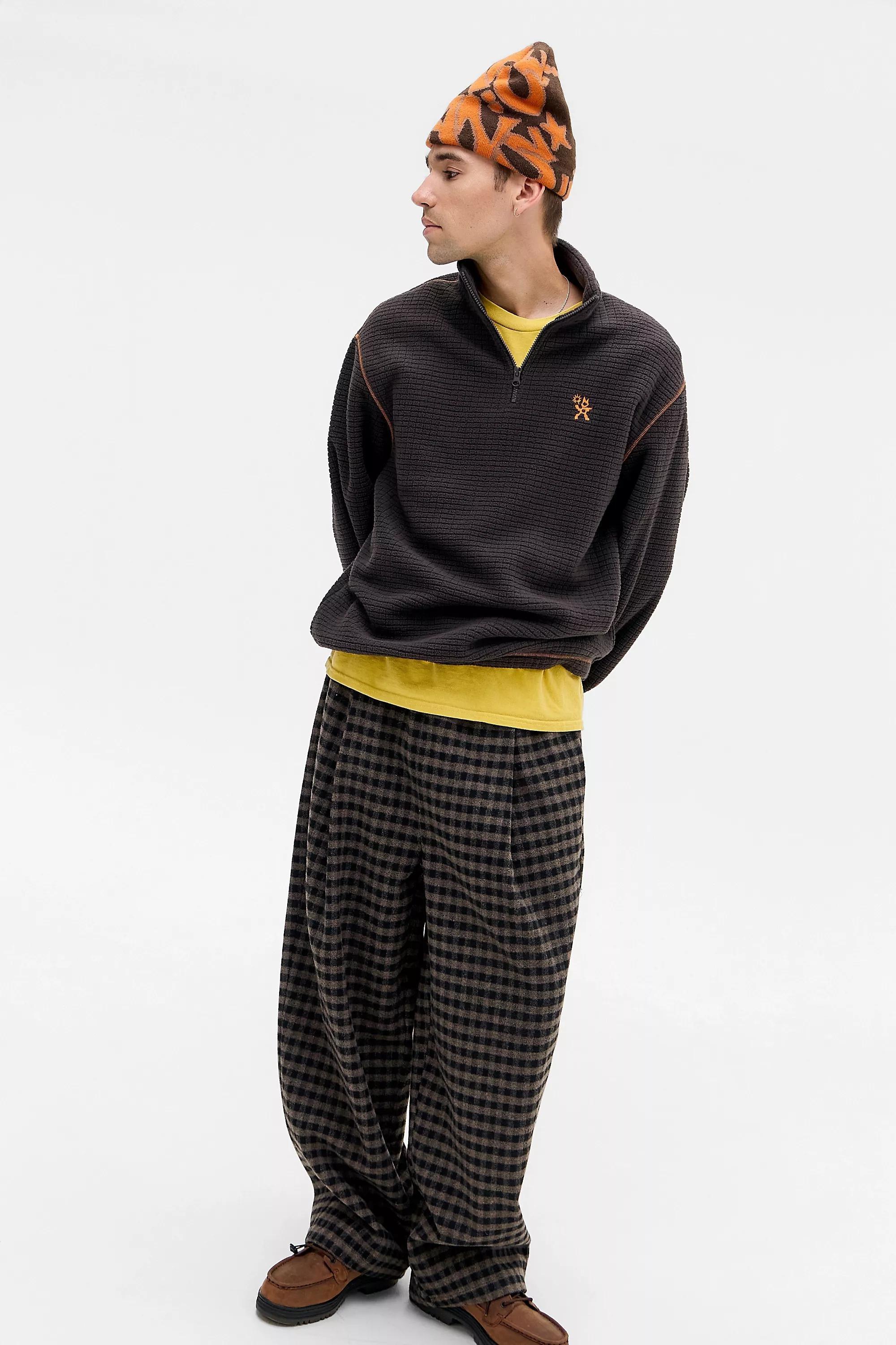 Brown Ayker Brown Grid Fleece, BRN, large image number 2