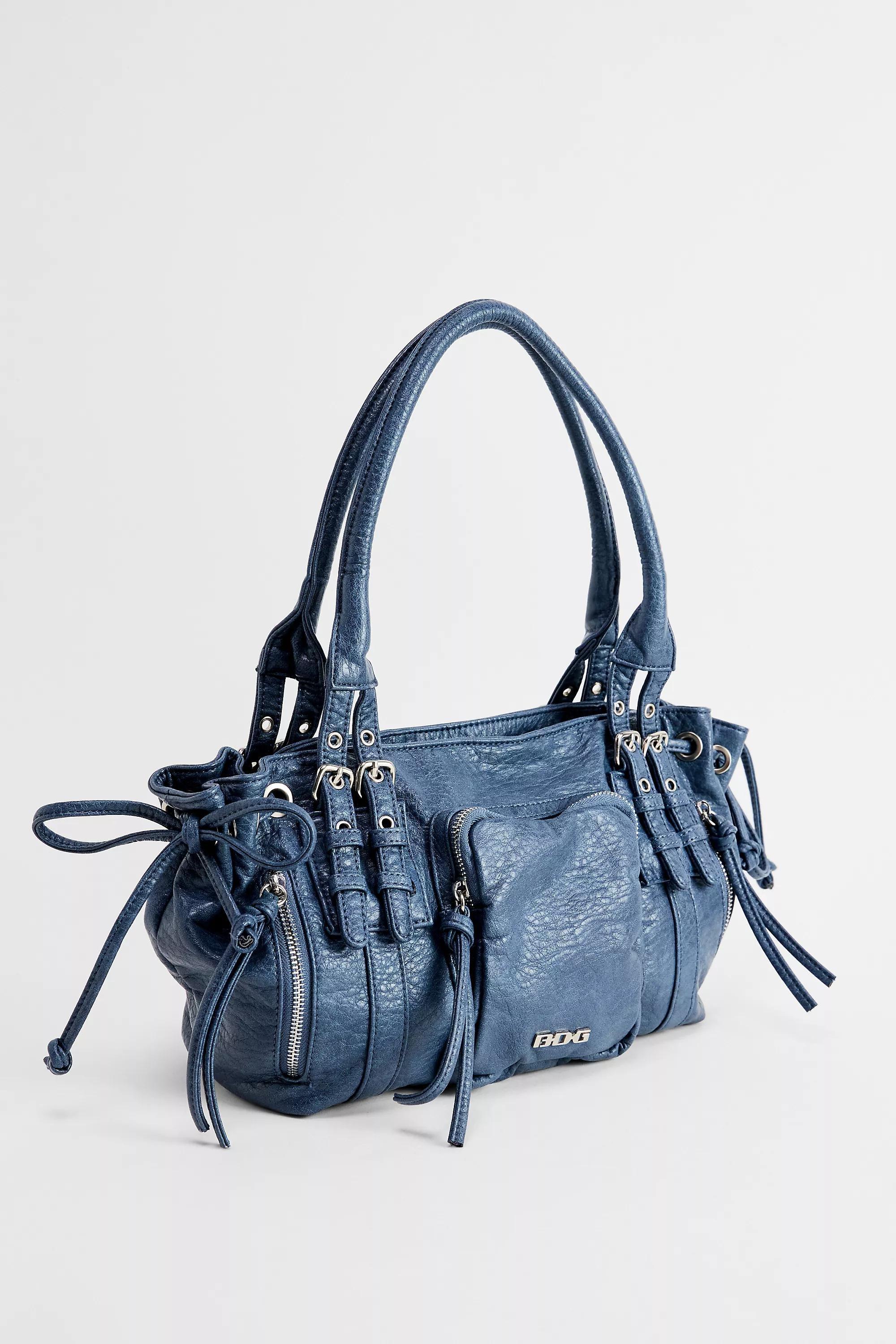 Blue Beg Pollie Faux Leather Shoulder Bag, BLUE, large image number 2