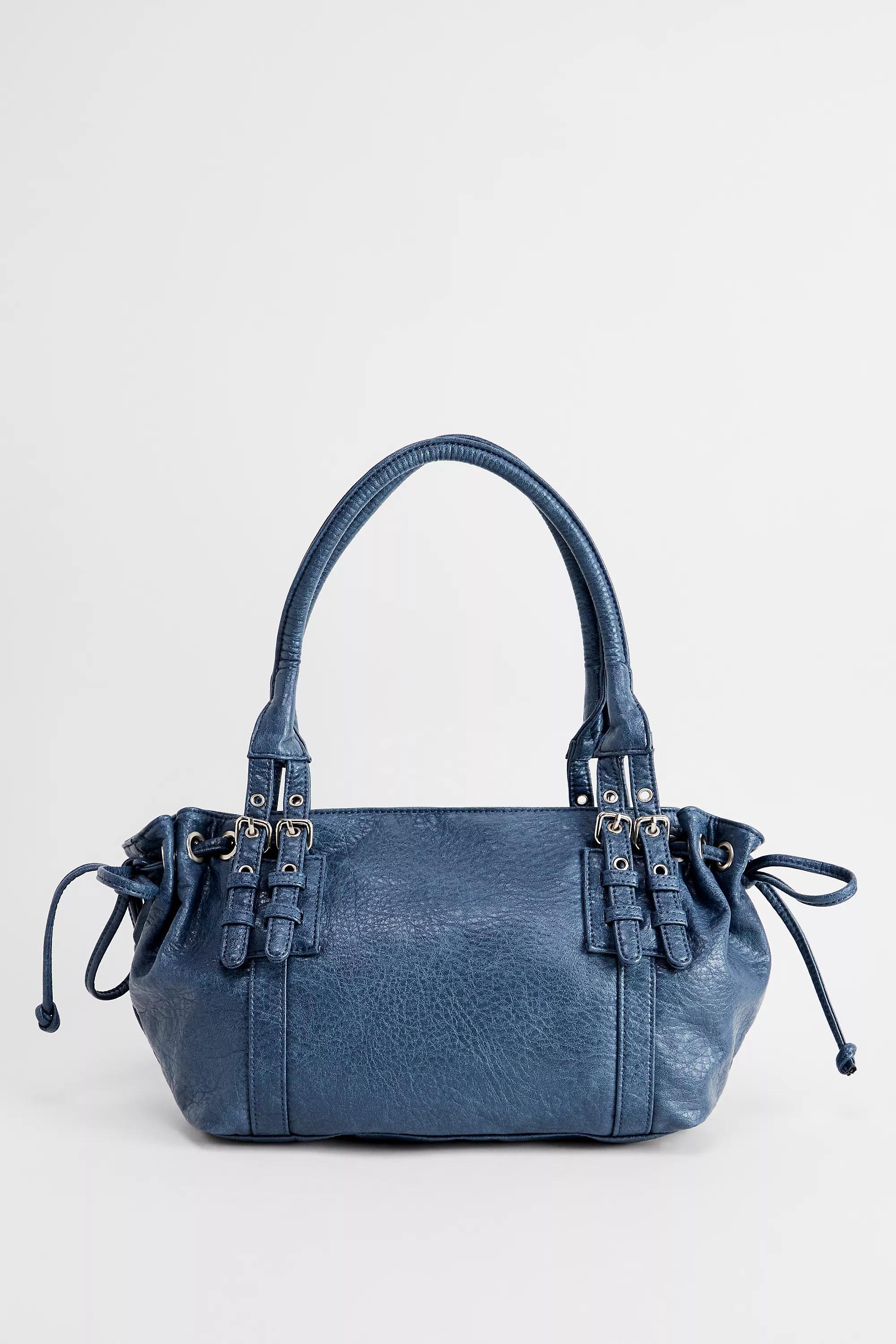 Blue Beg Pollie Faux Leather Shoulder Bag, BLUE, large image number 4