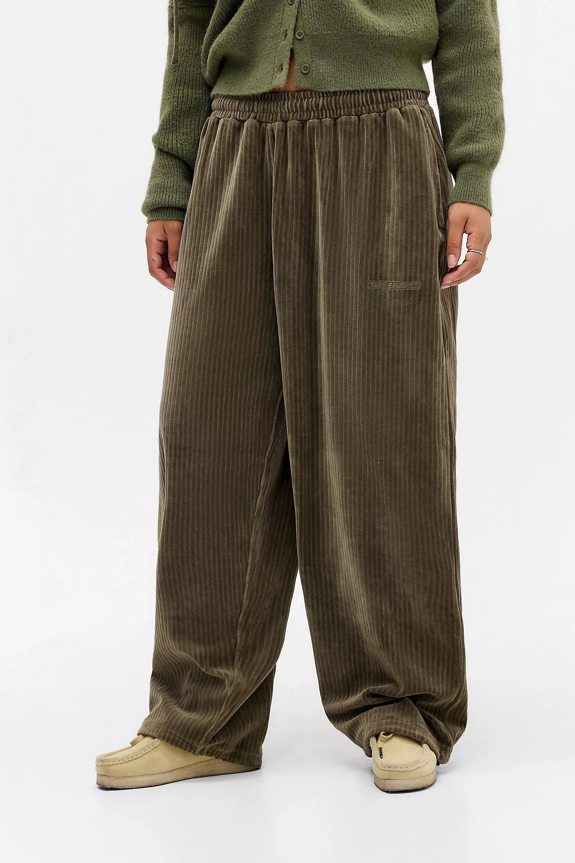 Khaki Iets Frans... Harri Velour Cord Joggers, KHAKI, medium