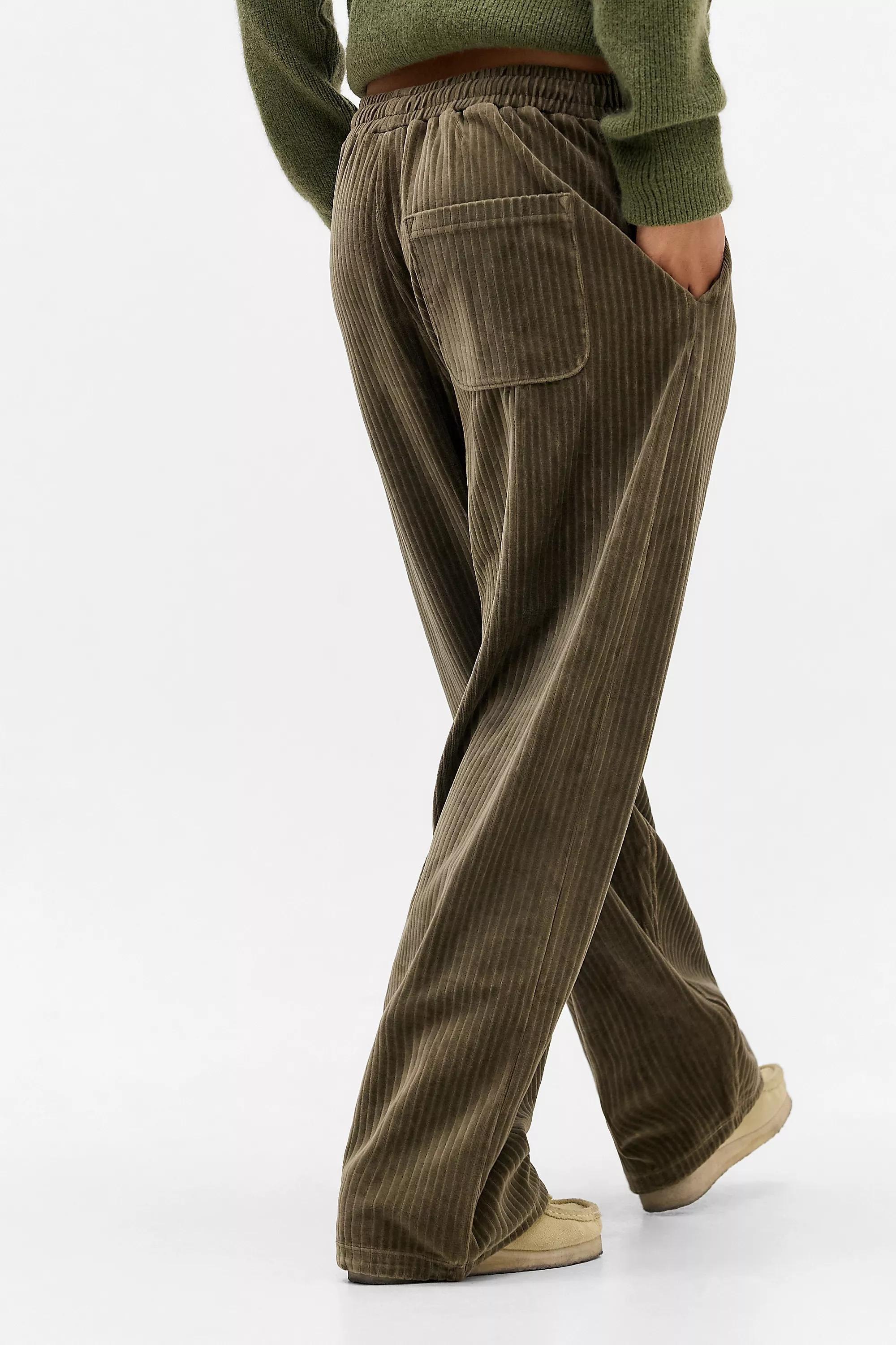 Khaki Iets Frans... Harri Velour Cord Joggers, KHAKI, large image number 3