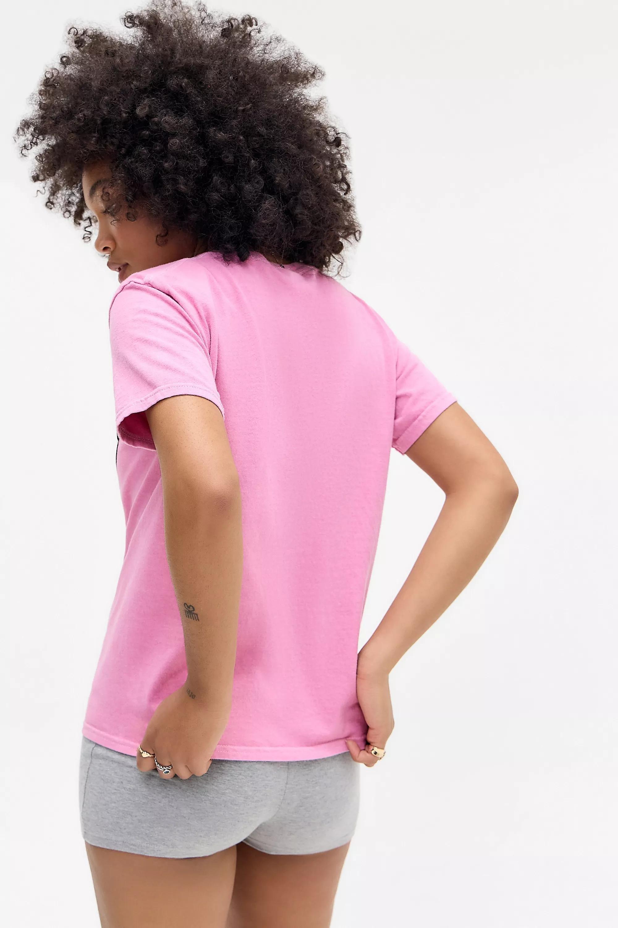 Pink Uo Printed Relaxed T-Shirt, , large image number 3