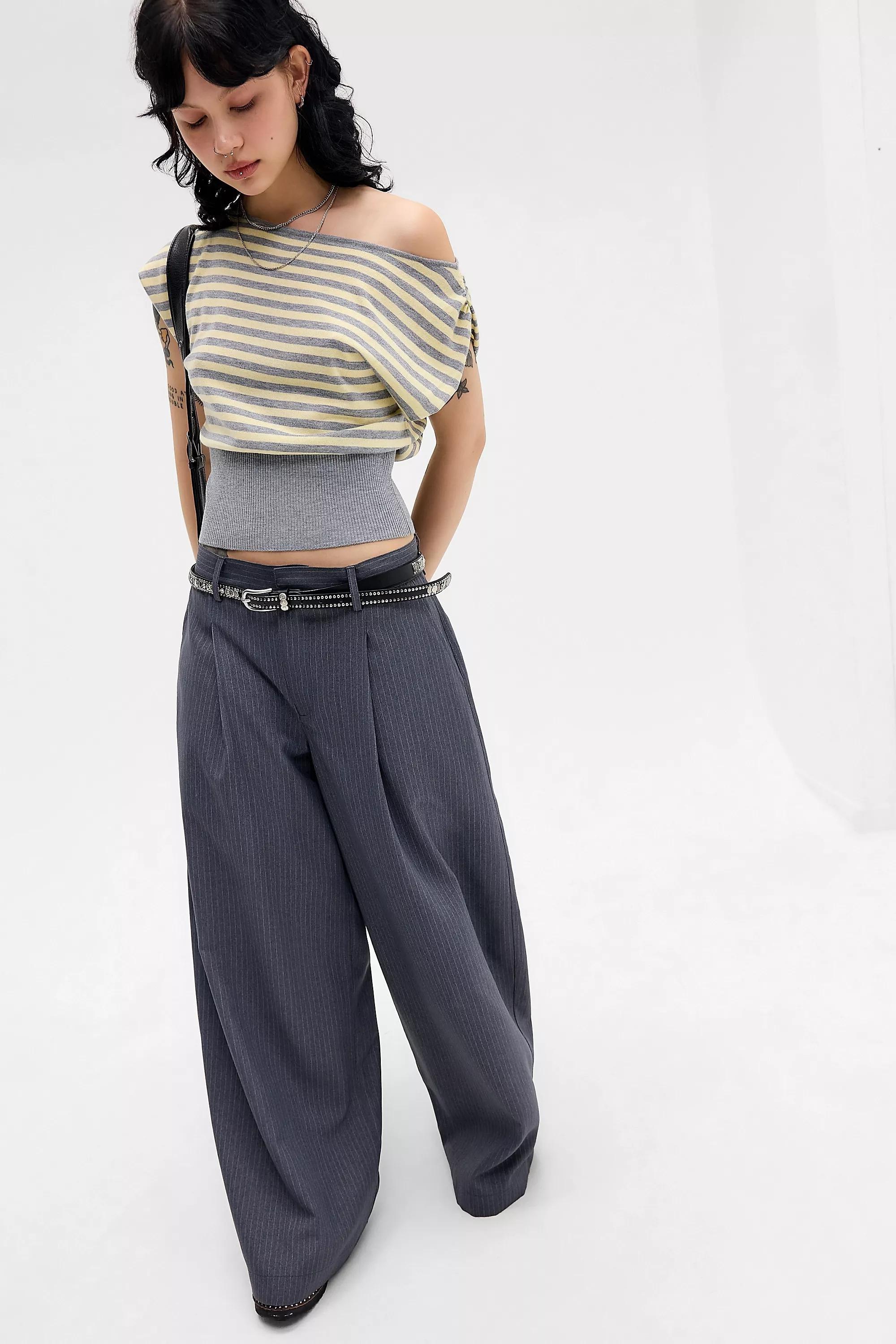 Grey Uo Noa Cocoon Trousers, GREY, large image number 1