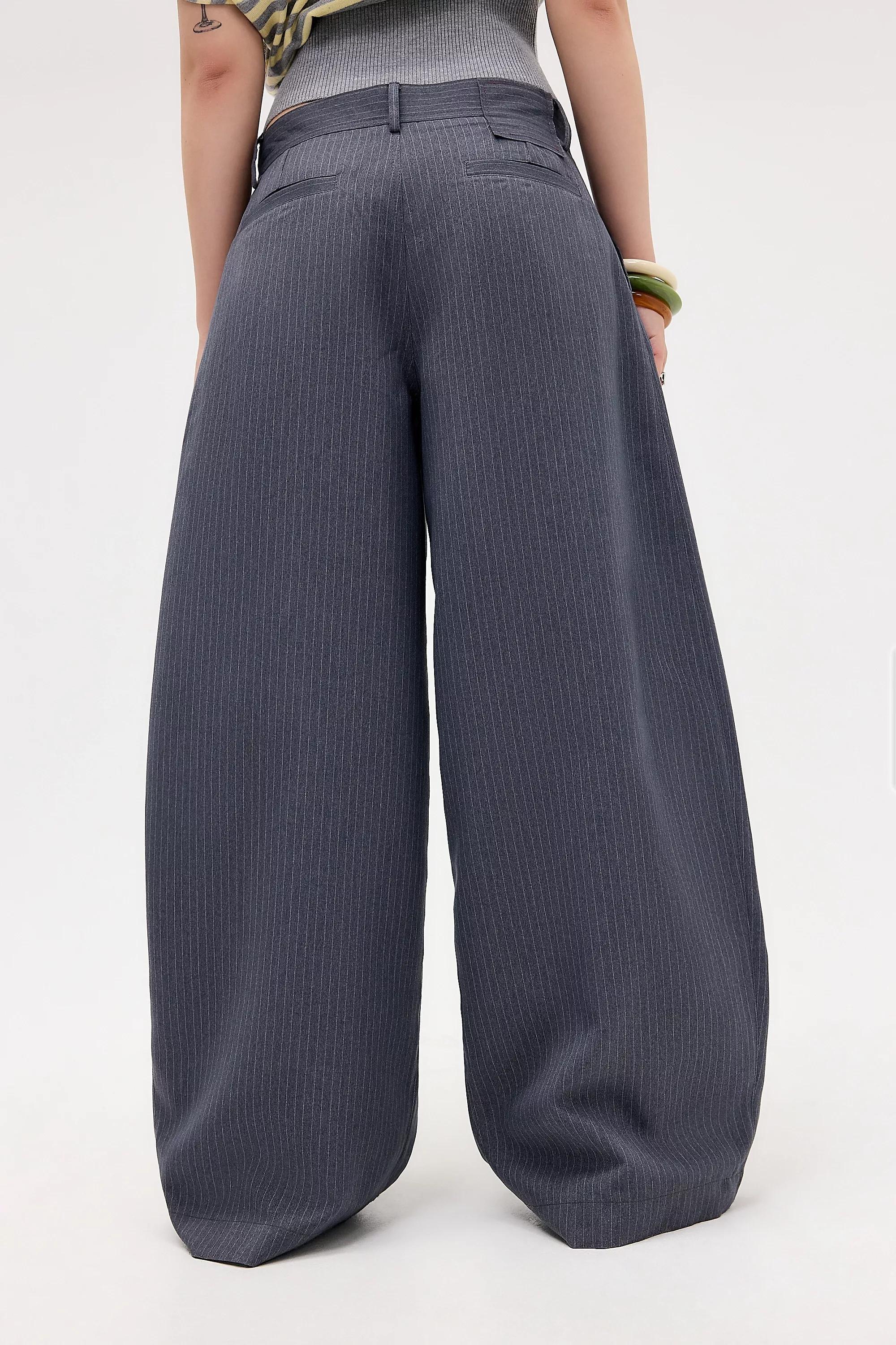 Grey Uo Noa Cocoon Trousers, GREY, large image number 3