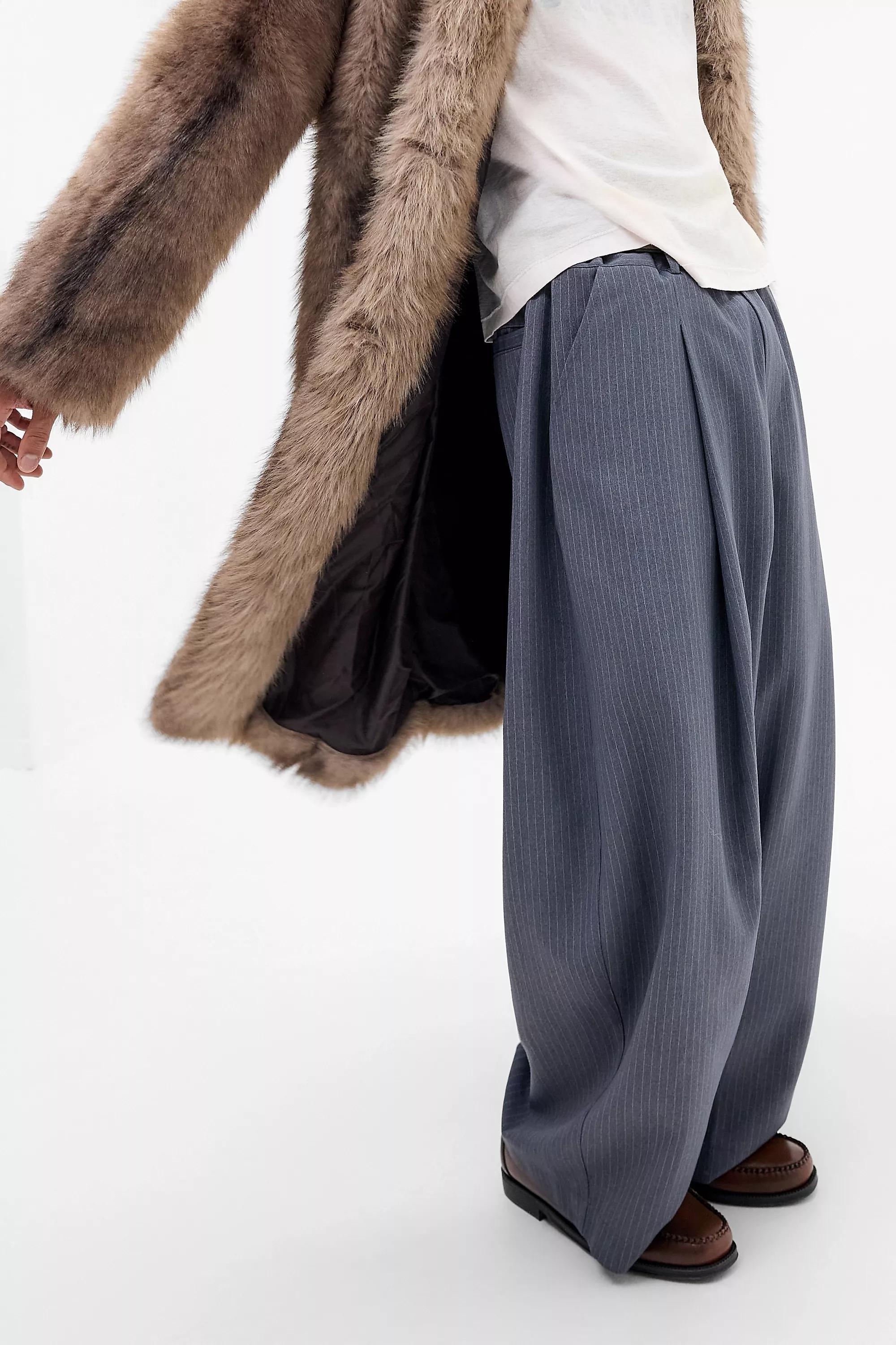 Grey Uo Noa Cocoon Trousers, GREY, large image number 5