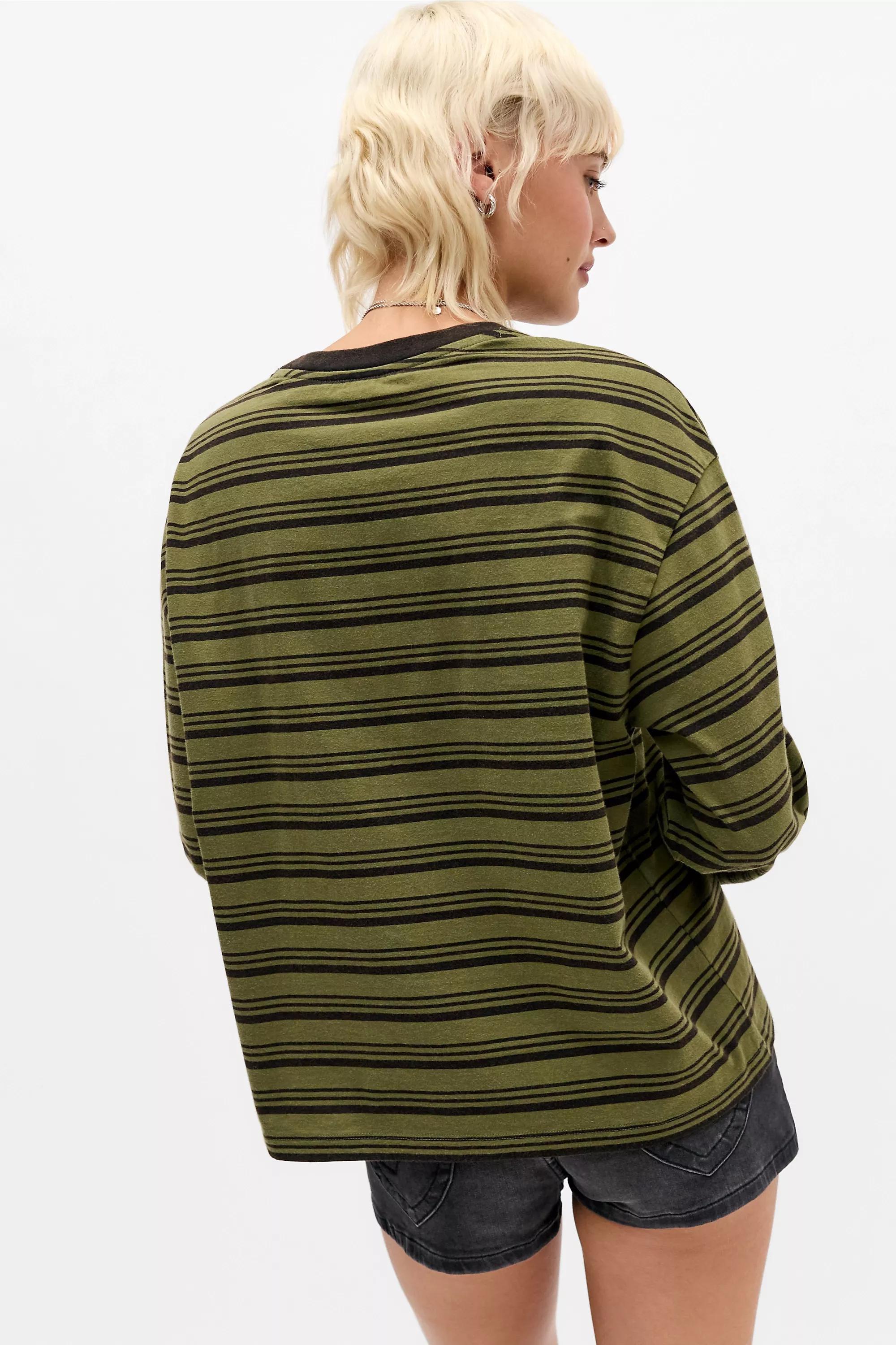 Khaki Bdg Boxy Long Sleeve T-Shirt, KHAKI, large image number 3