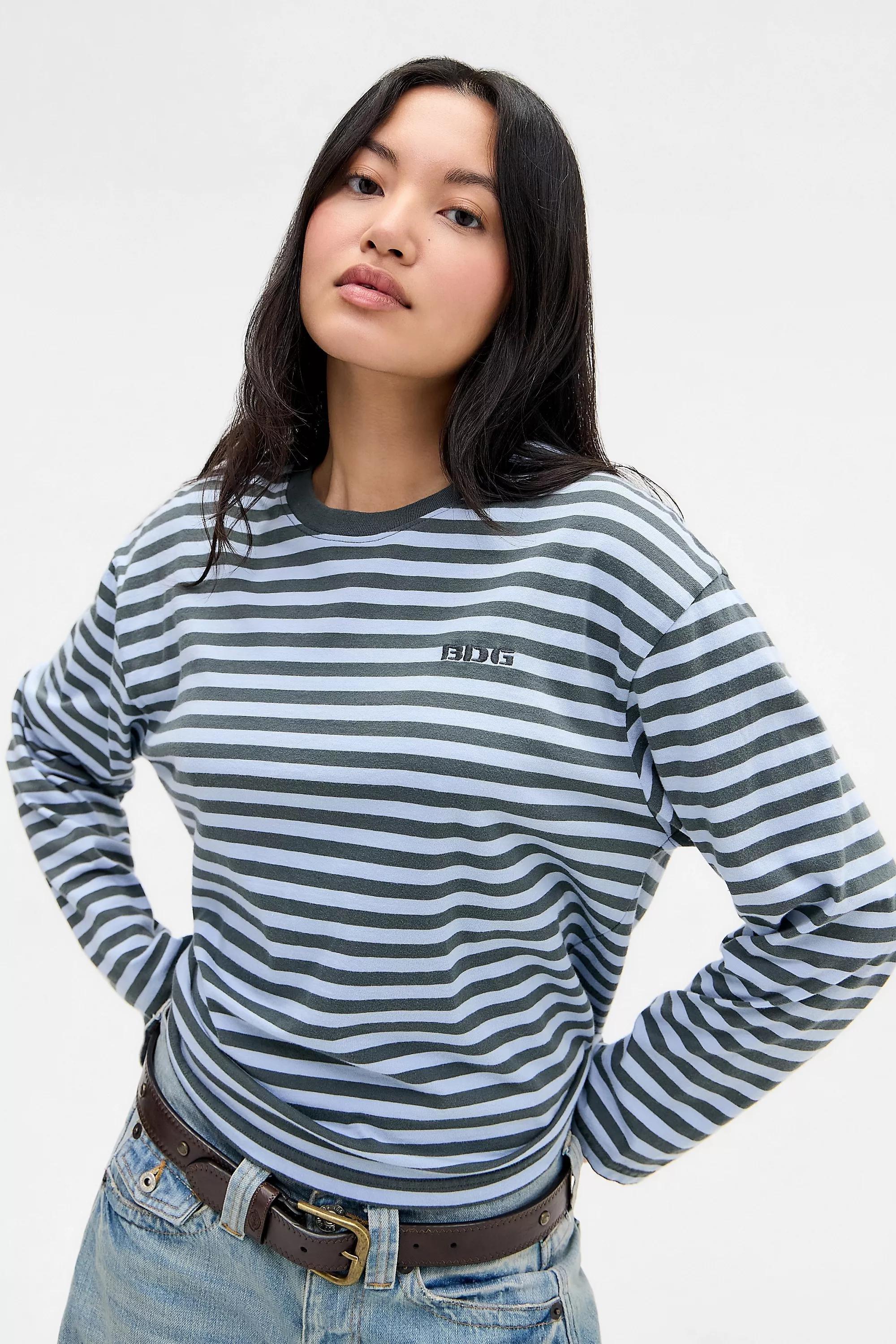 Blue Bdg Kai Boxy Long Sleeve T-Shirt, BL MOTIF, medium