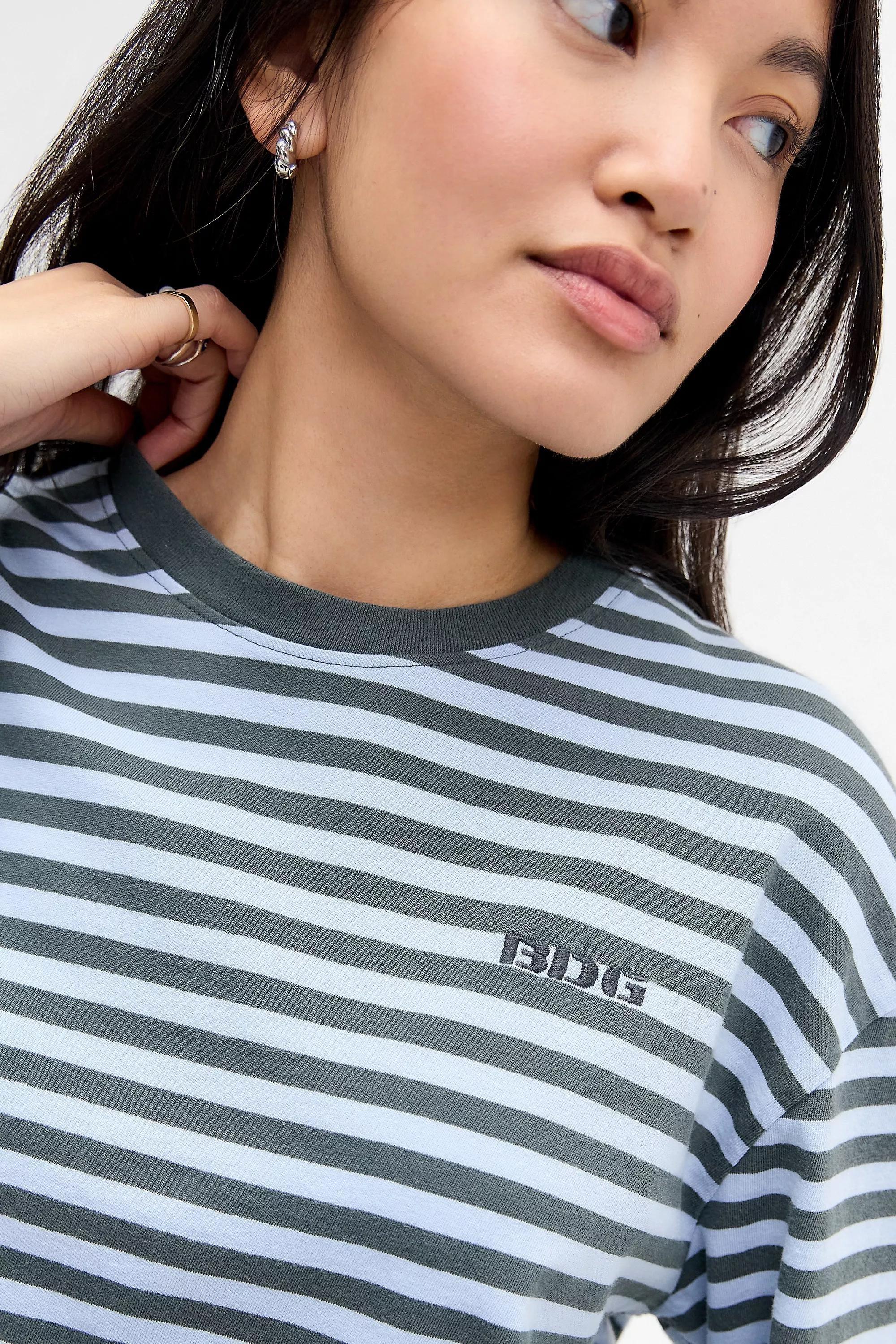 Blue Bdg Kai Boxy Long Sleeve T-Shirt, BL MOTIF, medium