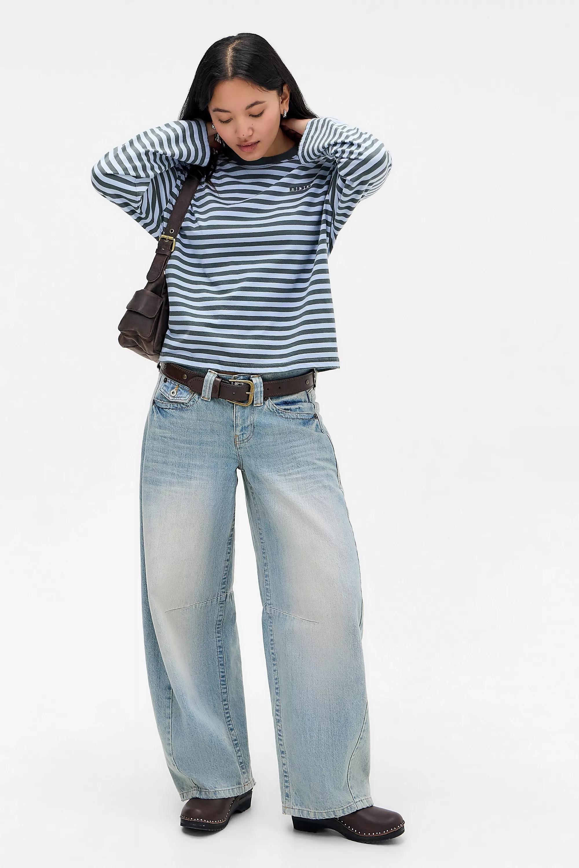 Blue Bdg Kai Boxy Long Sleeve T-Shirt, BL MOTIF, medium