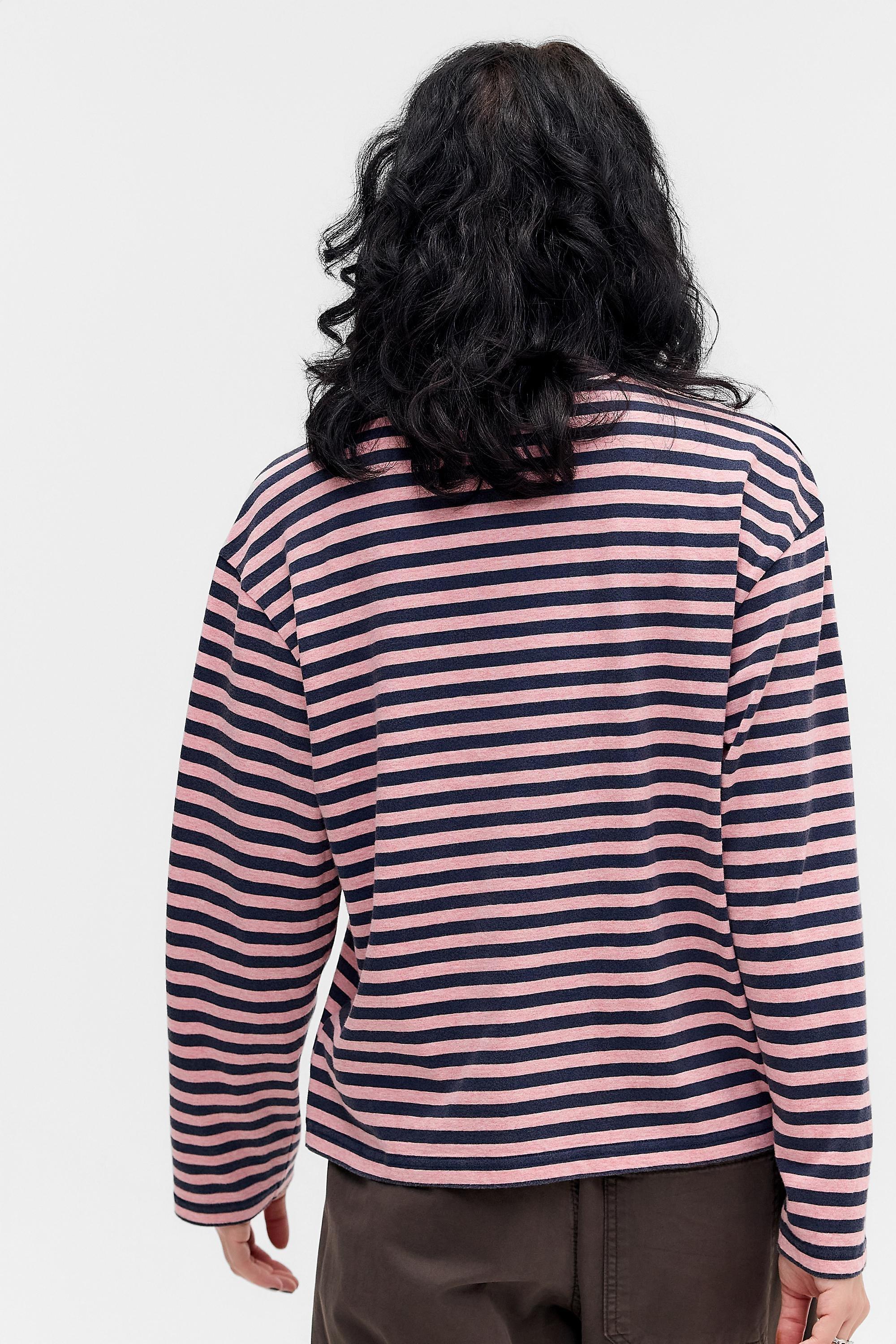 Red Bdg Kai Boxy Long Sleeve T-Shirt, PINK COMBO, large image number 3