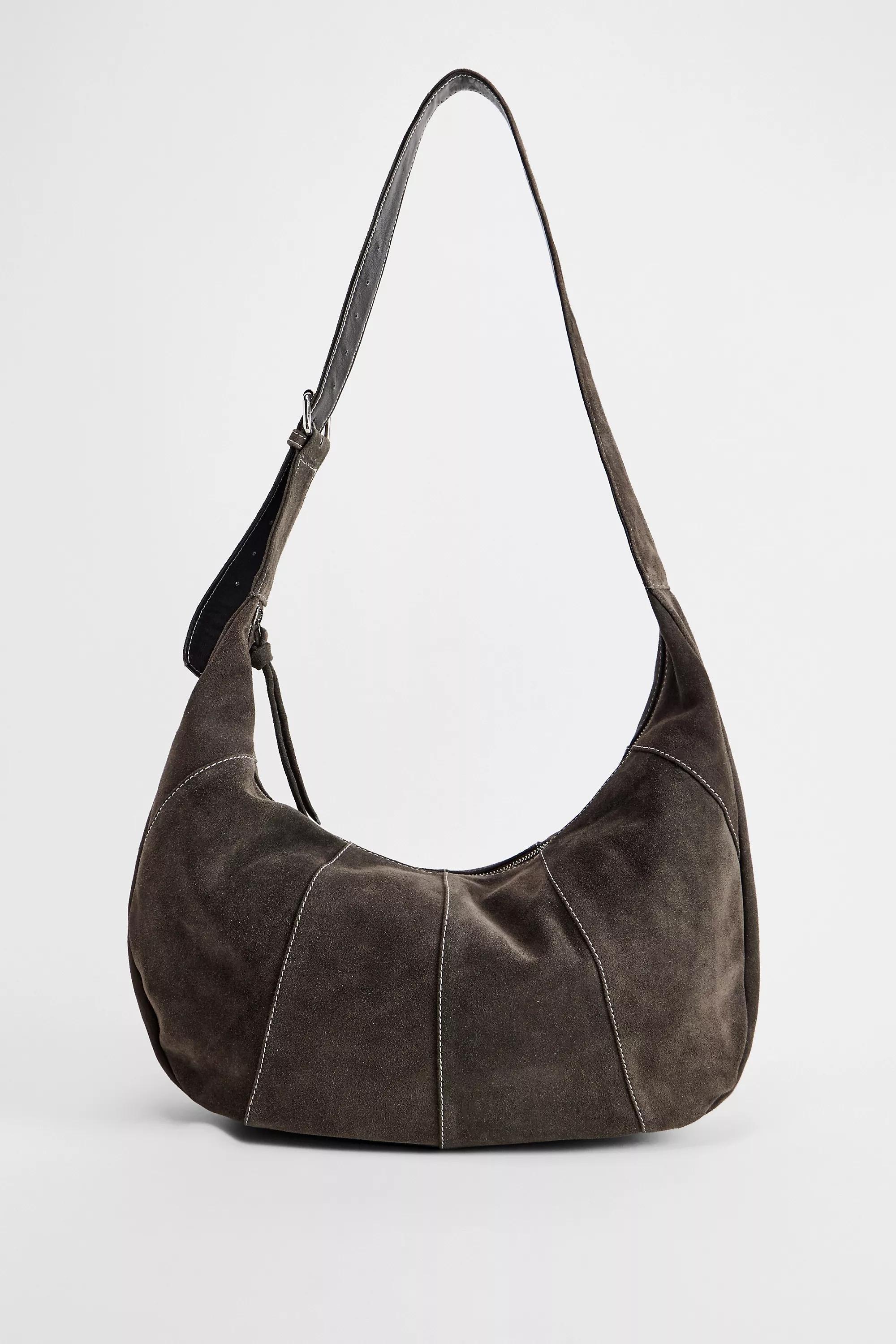 Black Uo Casie Suede Sling Bag, BRN, large image number 1