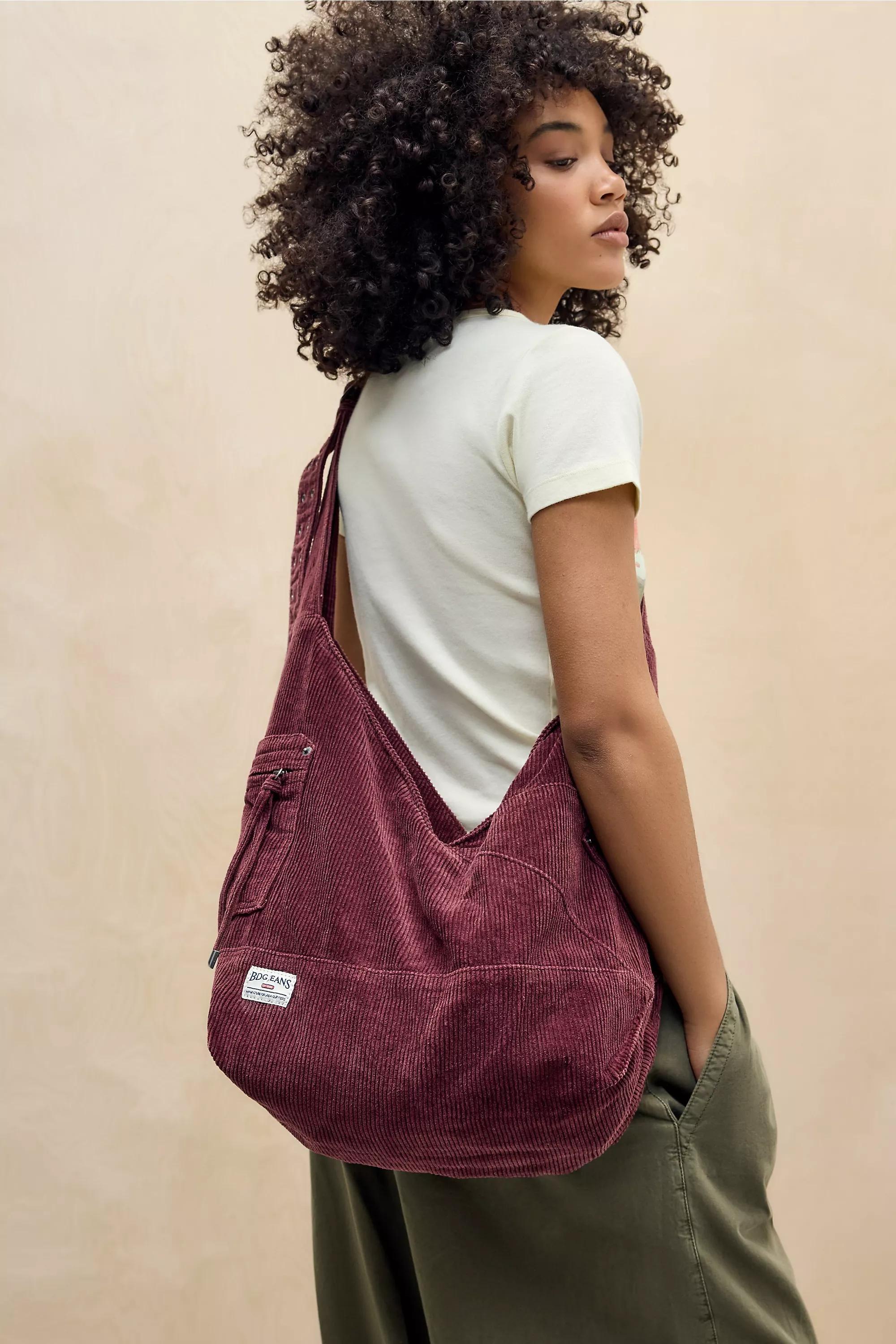 Maroon Bdg Penny V Sling Cord Bag, D PP, large image number 0