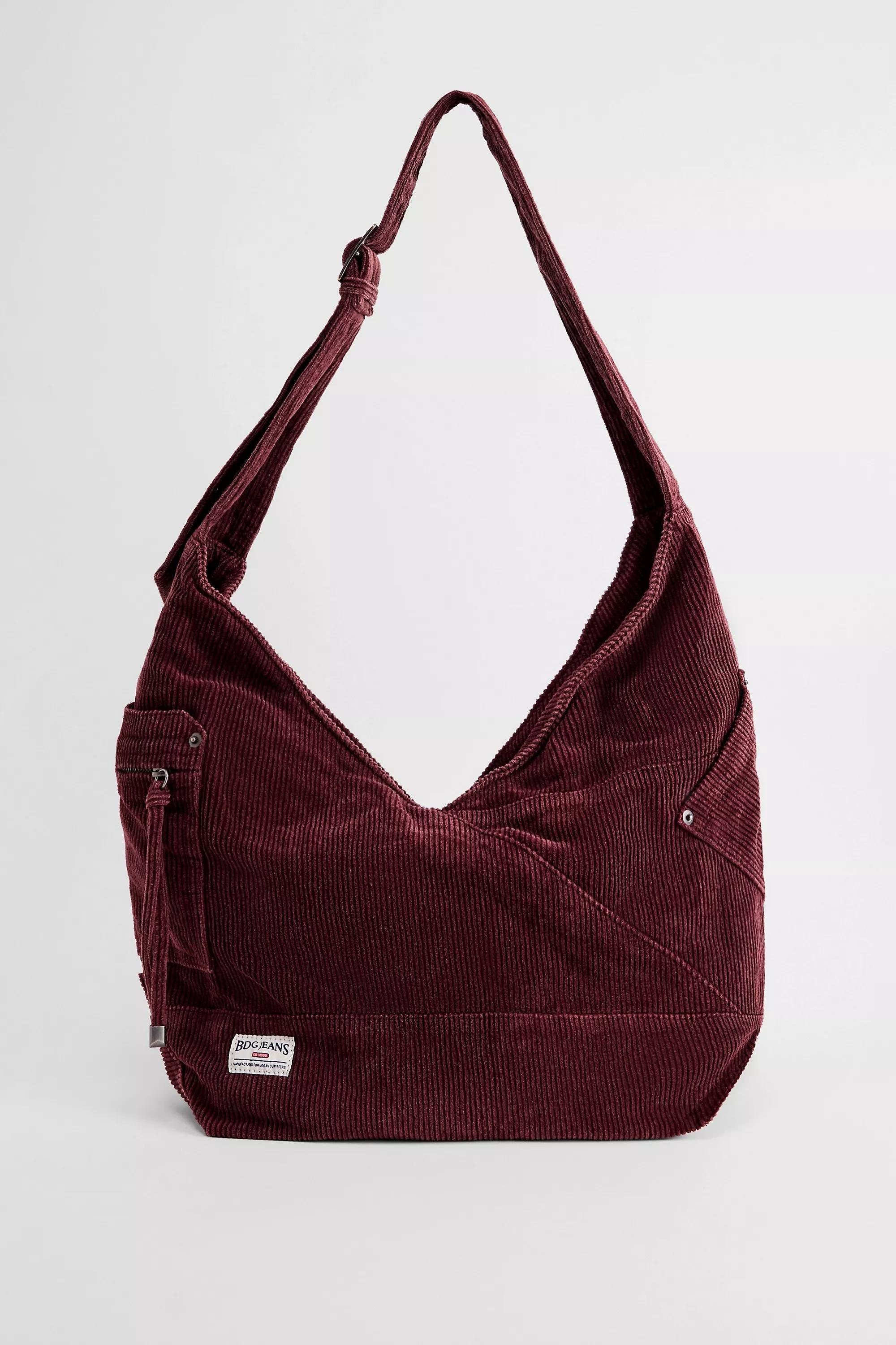 Maroon Bdg Penny V Sling Cord Bag, D PP, large image number 1