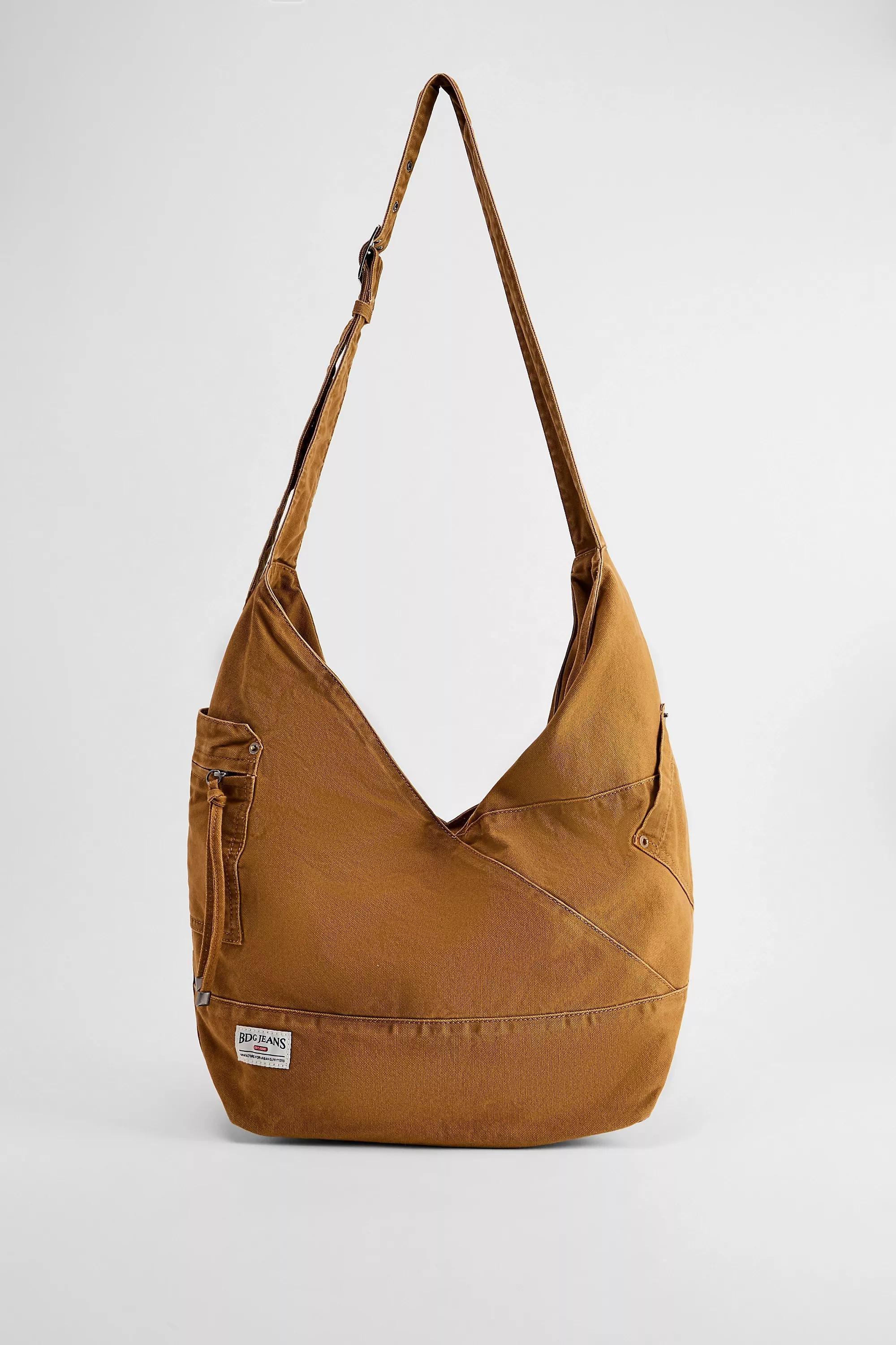 Brown Bdg Penny Canvas V Sling Bag, CEDAR, medium