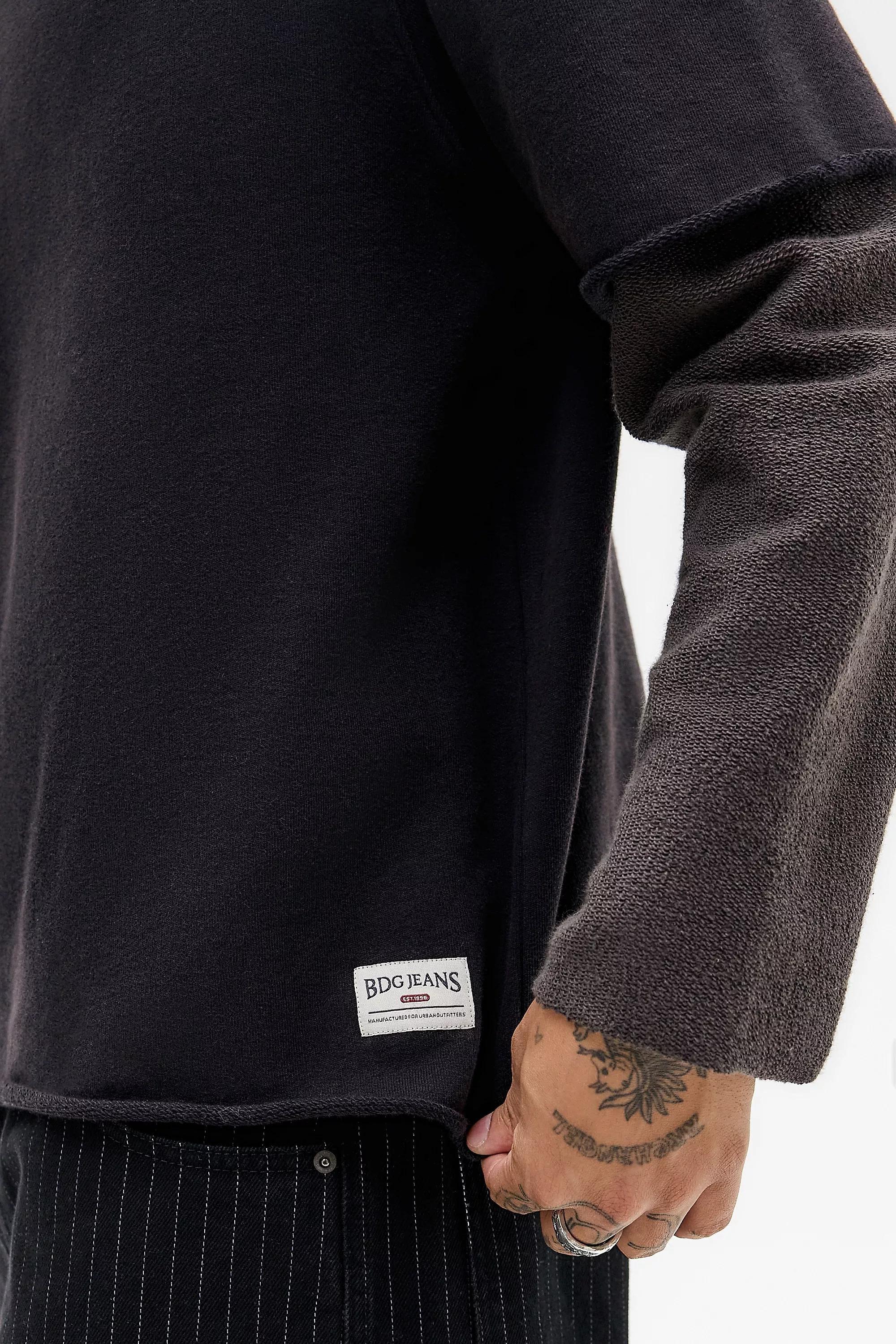 Black Bdg 98 Double Layered Sweatshirt, BLK, medium