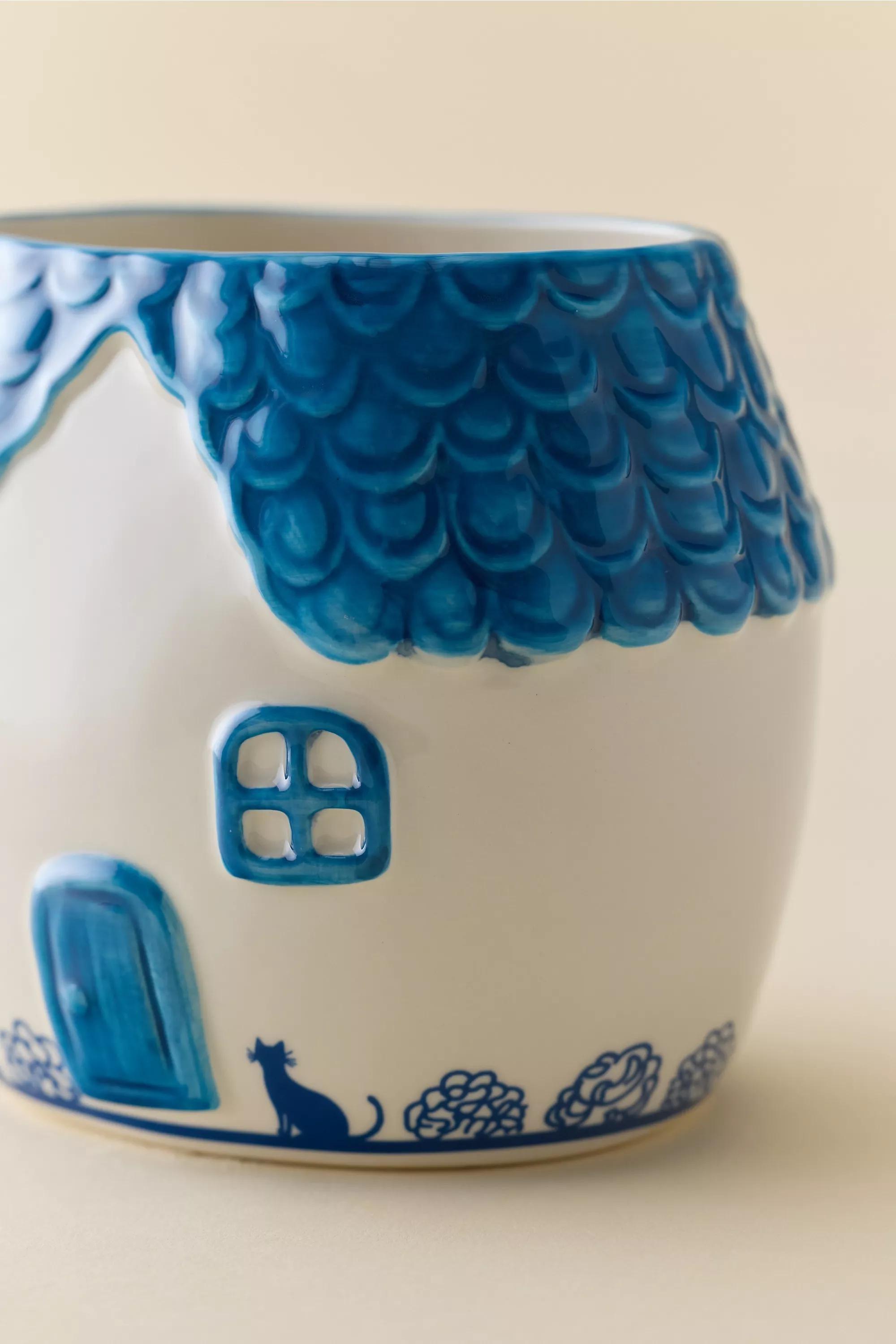 Blue Cottage Planter, ASSORT, large image number 1