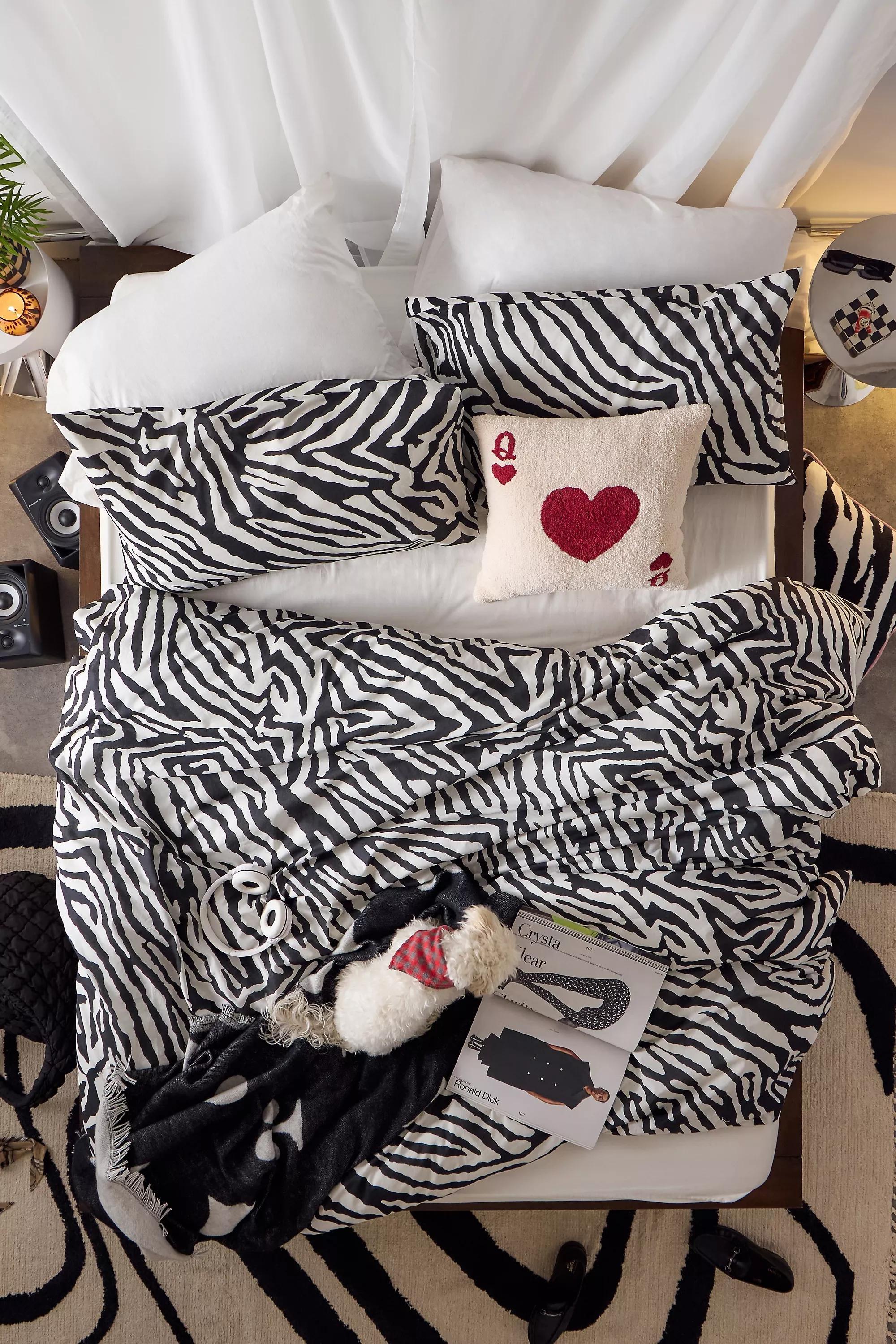 Multicolour Darcie Zebra Duvet Set, B&W, medium