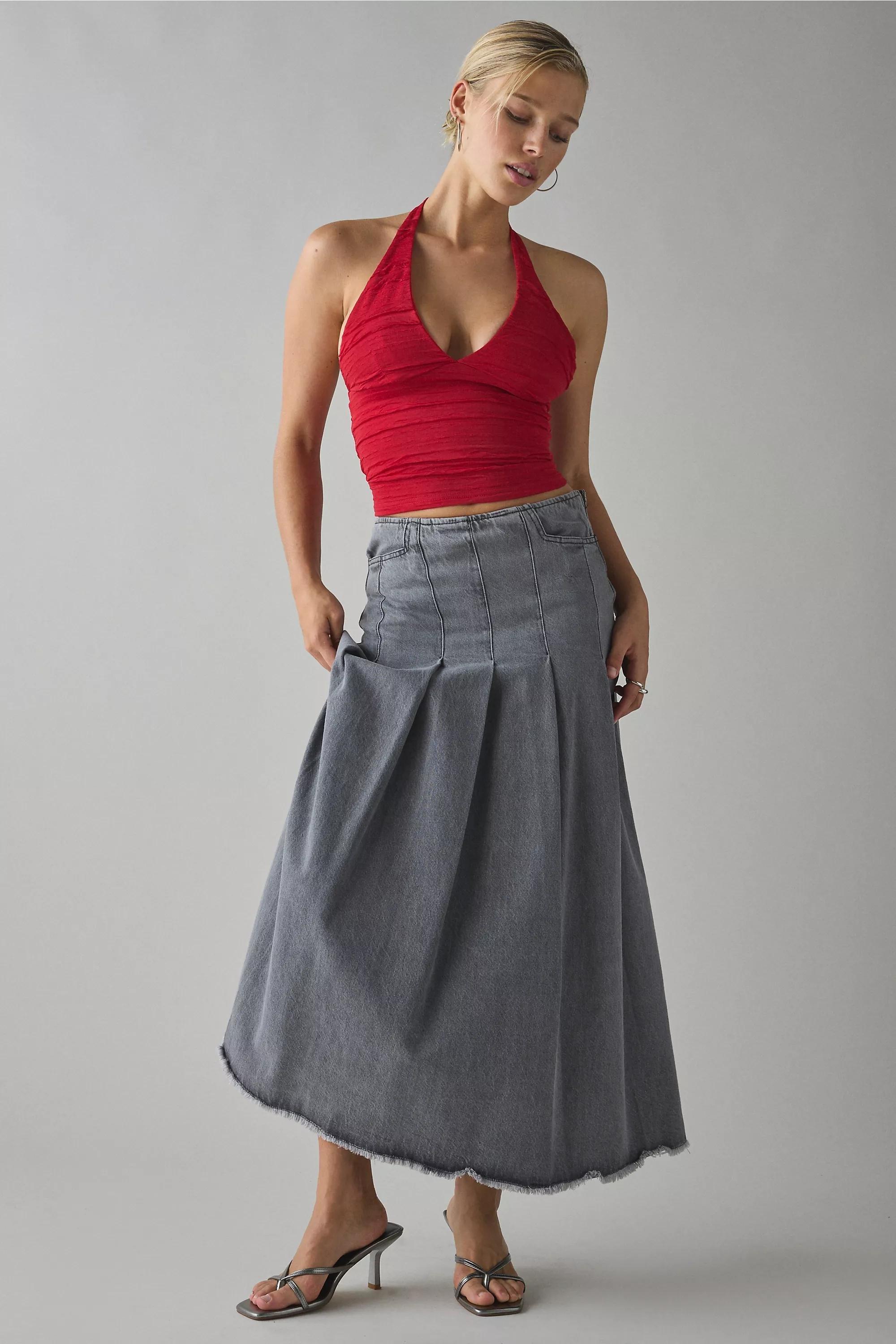 Red Silence + Noise Classic Halter Top, RED, large image number 1