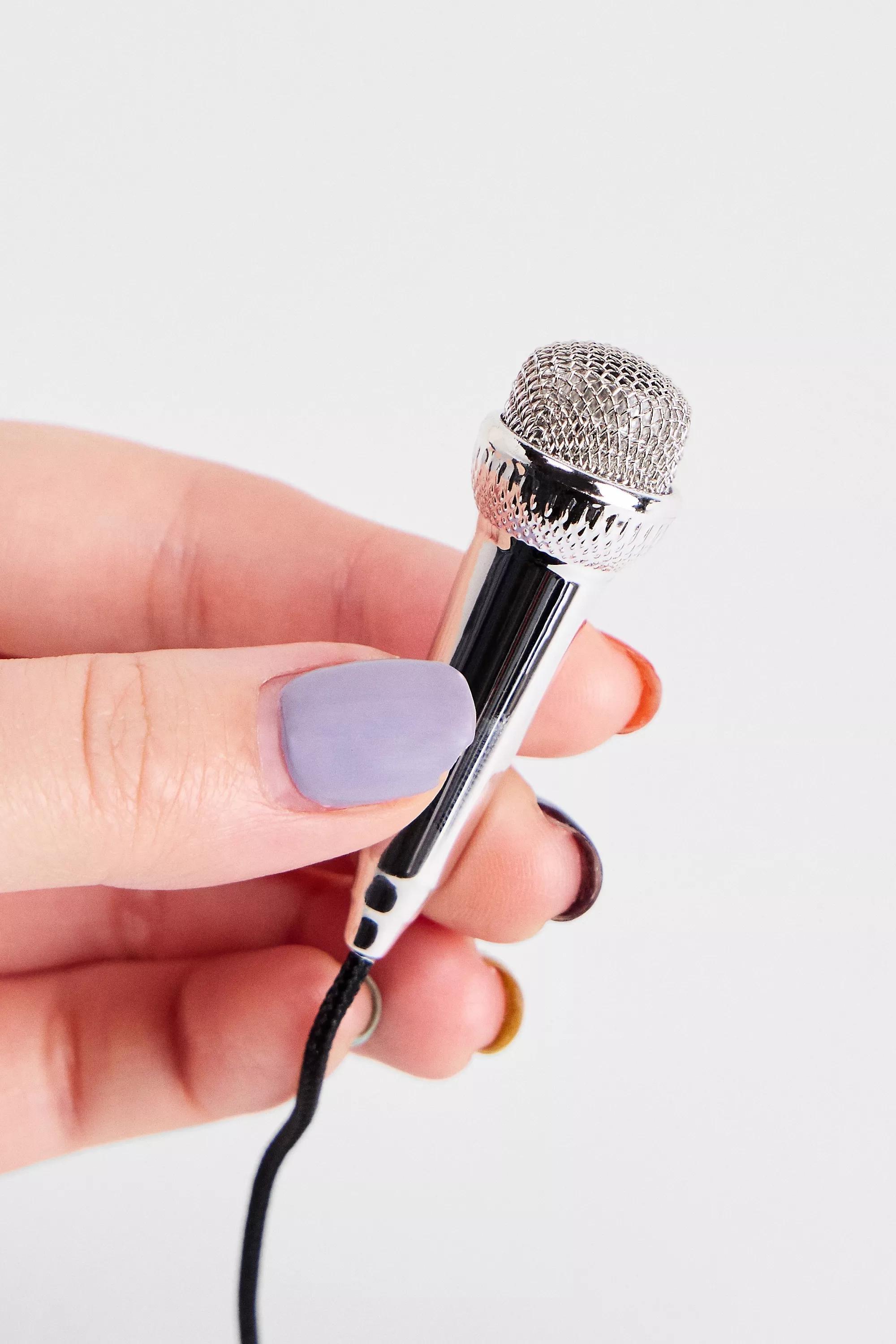Silver Mini Microphone, SLVR, large image number 1
