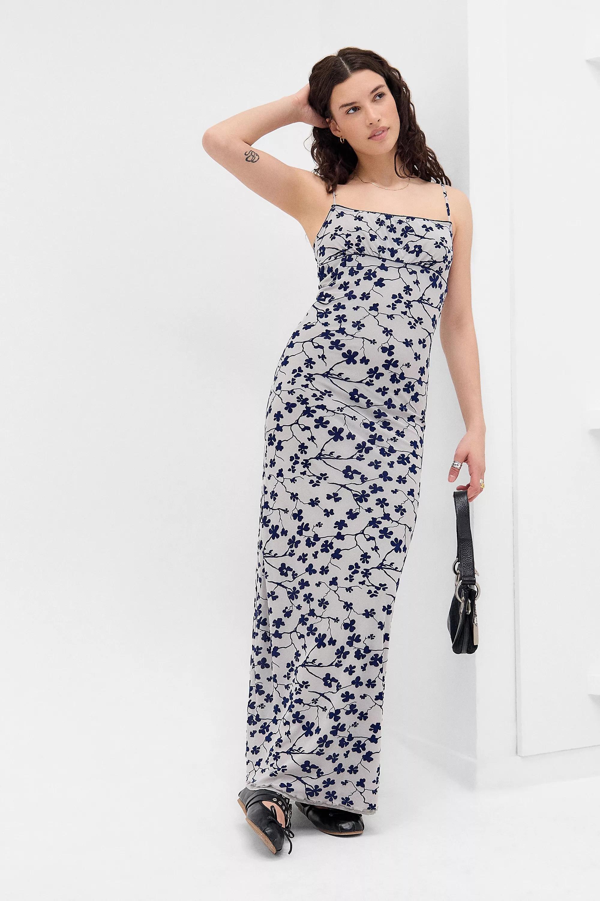 Blue Motel Darsih Floral Maxi Dress, BLUE, medium