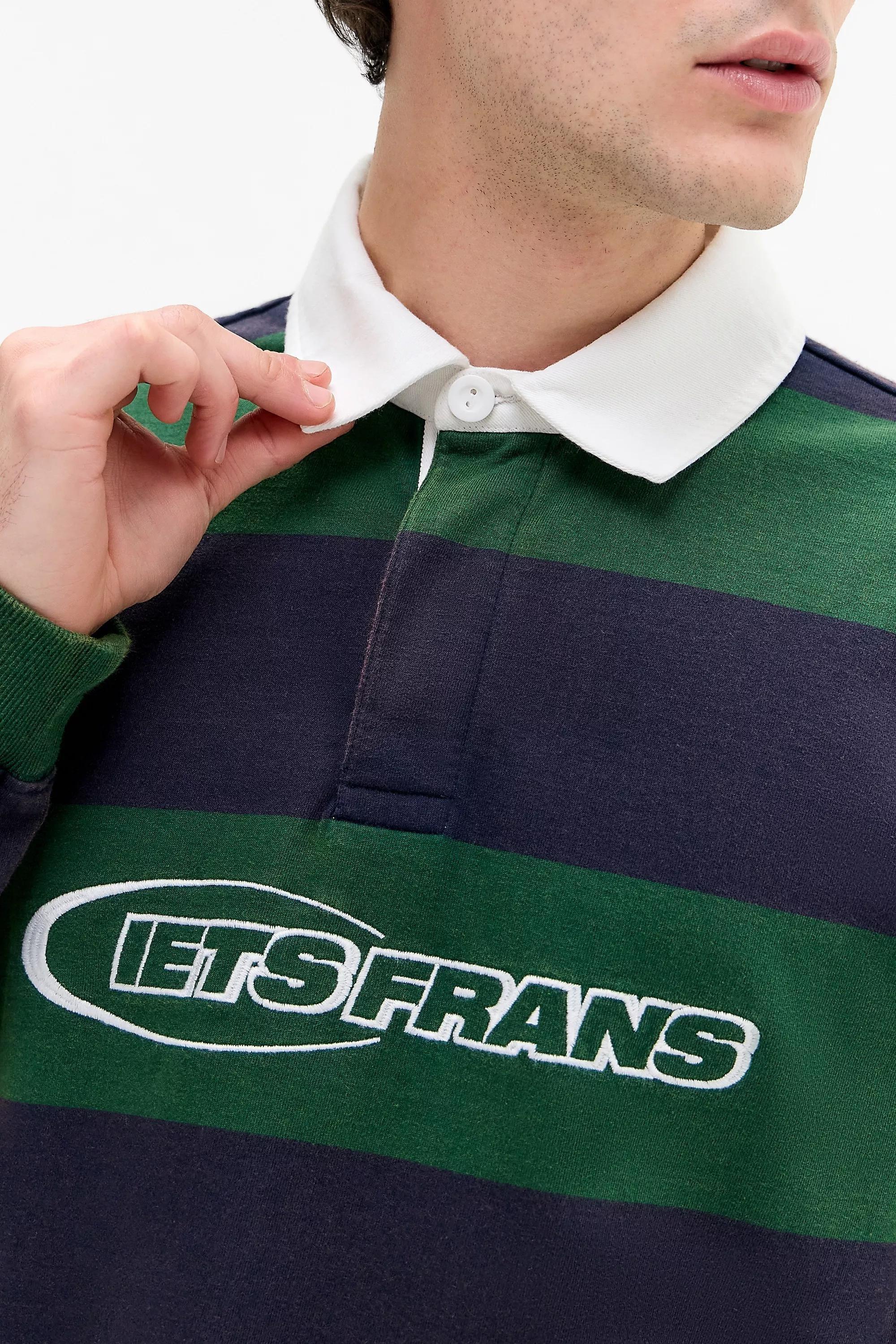 Green iets frans... Rodri Striped Rugby Shirt, GRN, large image number 2