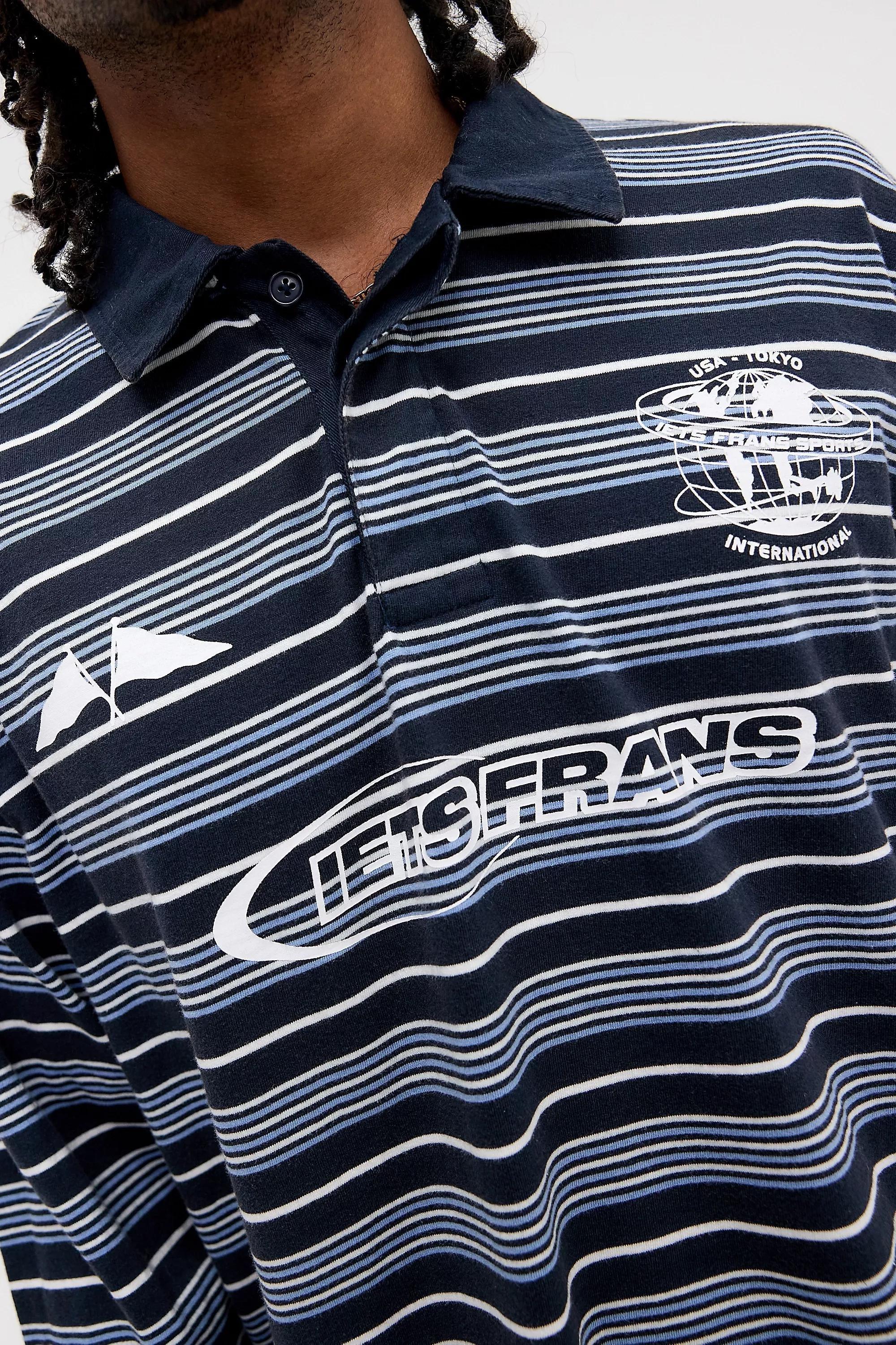 Blue iets frans... Stripe Polo Shirt, BLUE, large image number 2