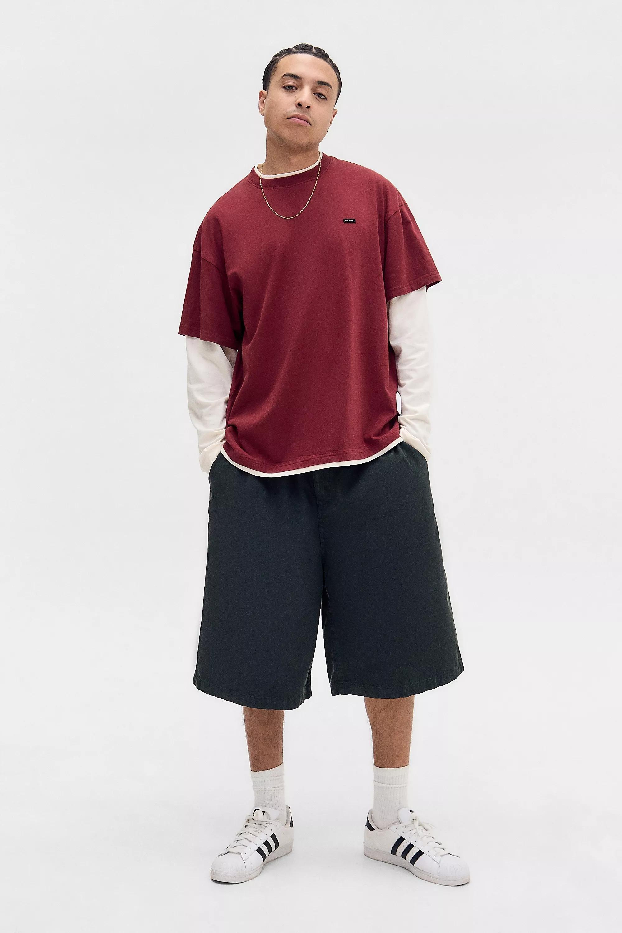 Burgandy Iets Frans... Long-Sleeve Double Layer T-Shirt, WINE, large image number 2