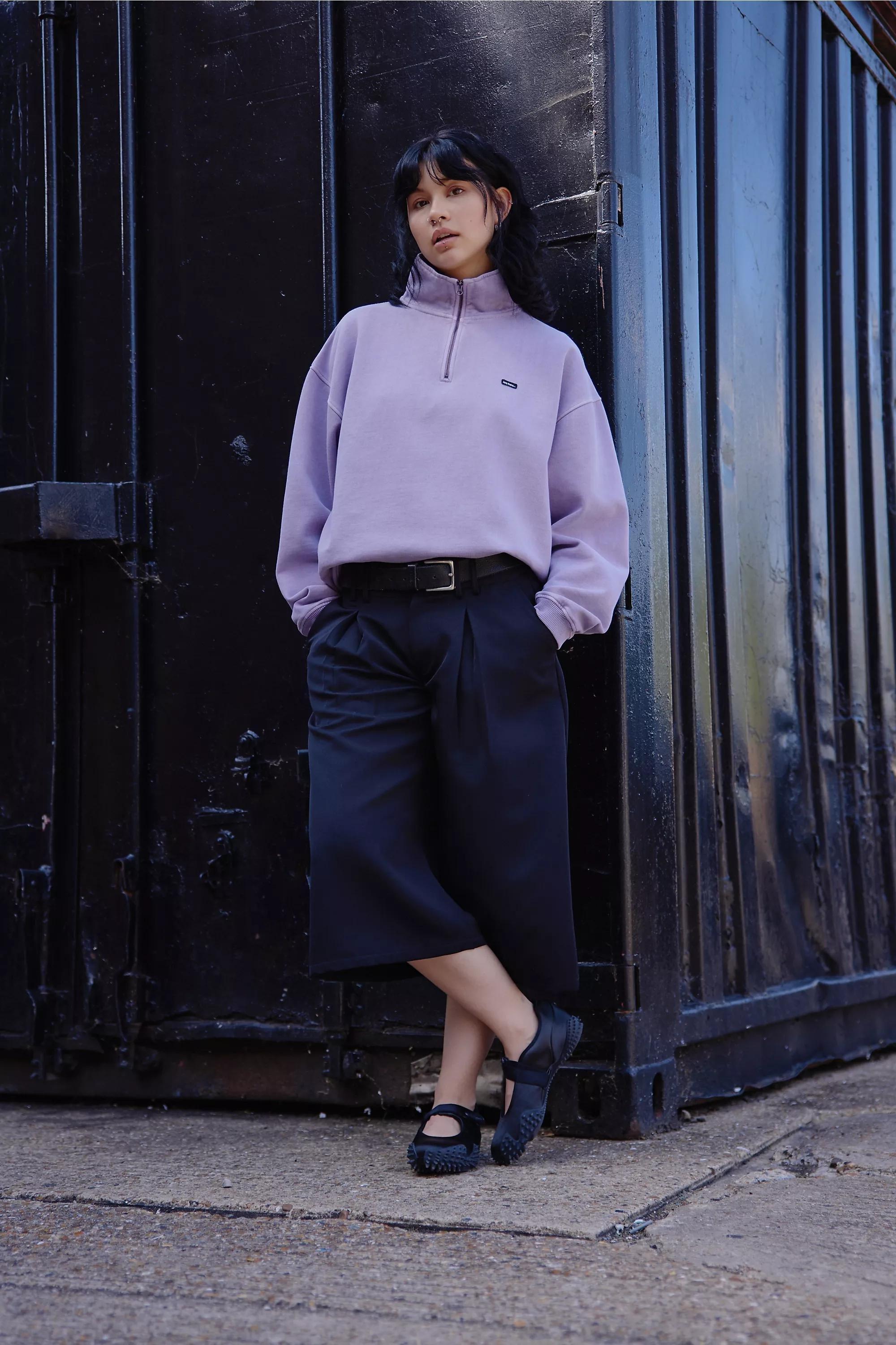 LILAC iets frans... Silas Quarter Zip Sweatshirt, LILAC, large image number 1