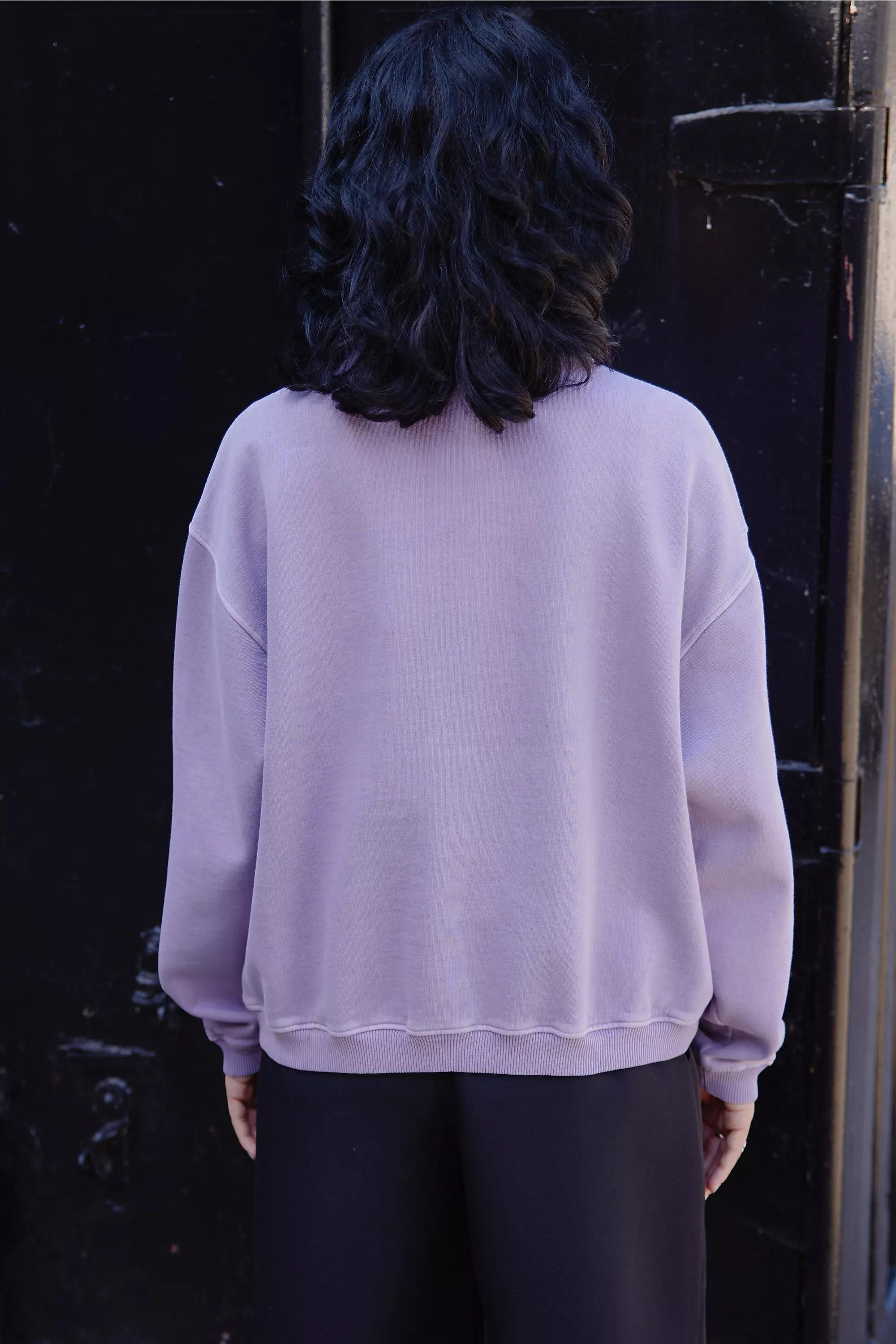 LILAC iets frans... Silas Quarter Zip Sweatshirt, LILAC, large image number 3