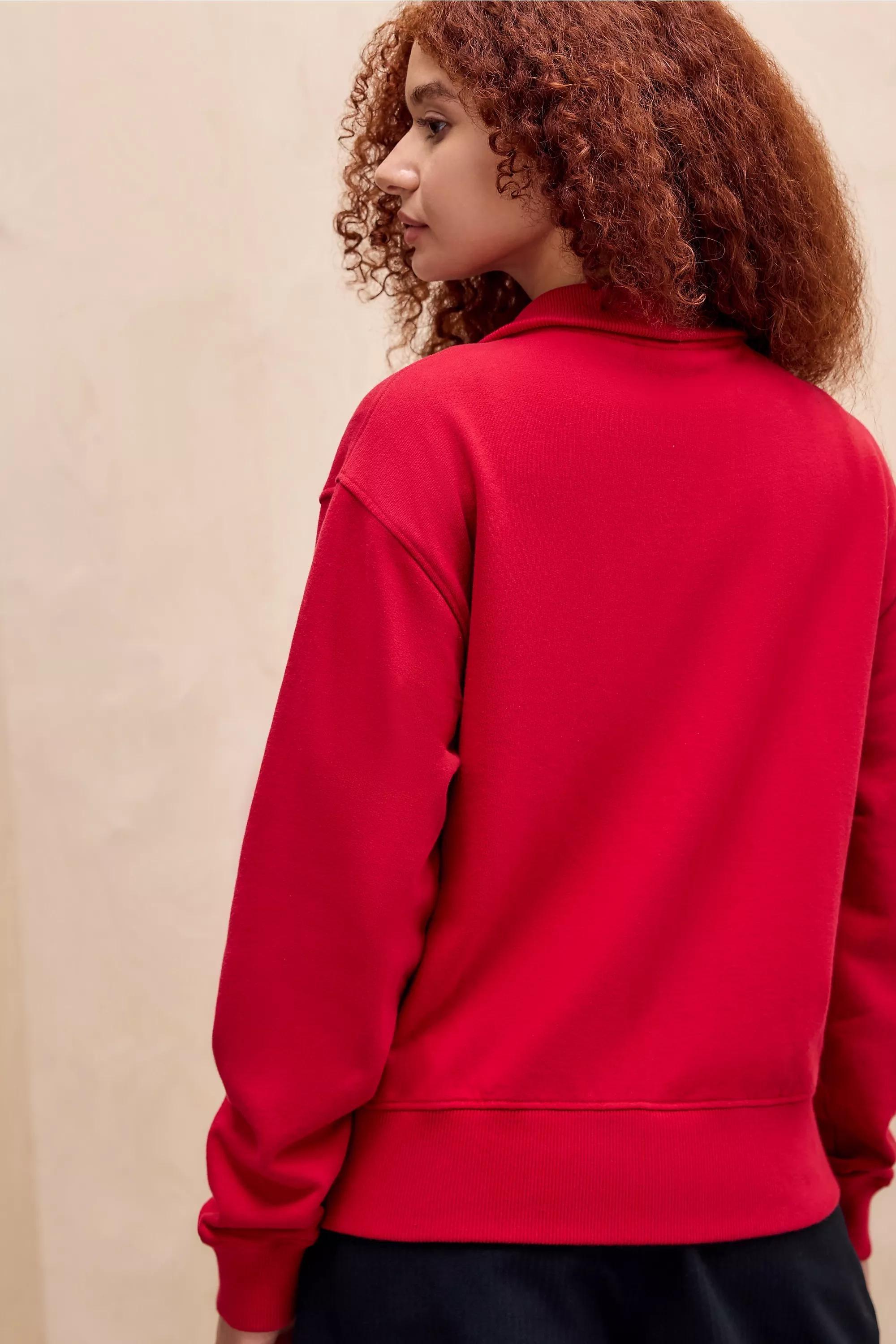 Red iets frans... Dylan Oversized Track Top, RED, large image number 3