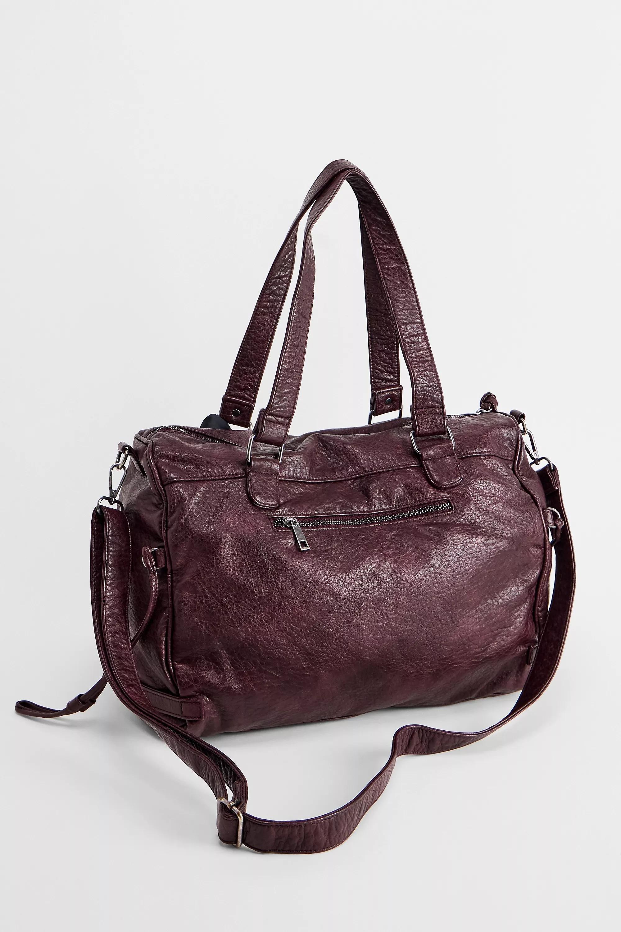 Burgandy Bdg Washed Faux Leather Cindy Scarf Detailed Bag, D PP, large image number 4
