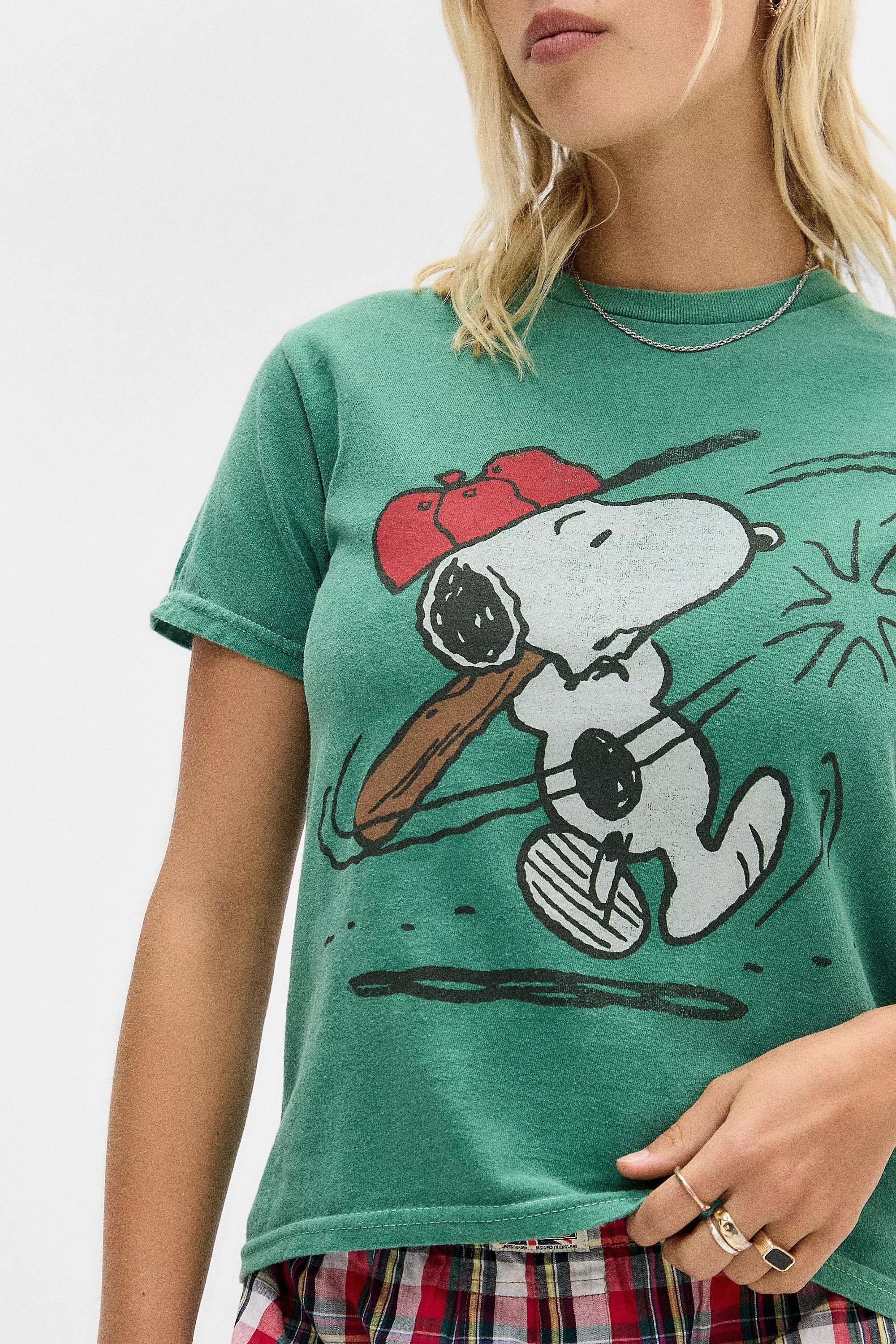 UO Baseball Snoopy Relaxed T-Shirt, D GREEN, medium