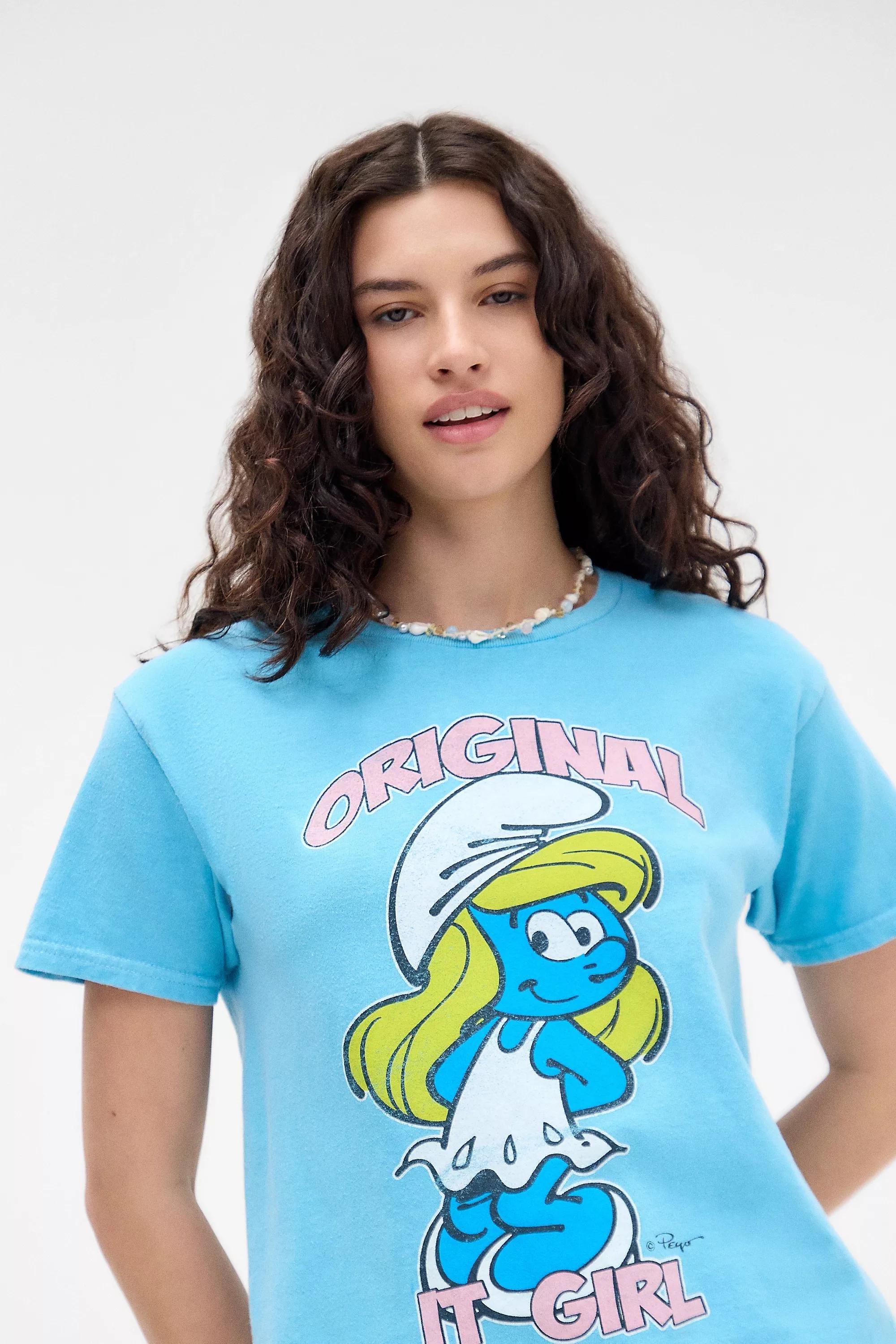 Blue Uo Printed Relaxed T-Shirt, , large image number 2