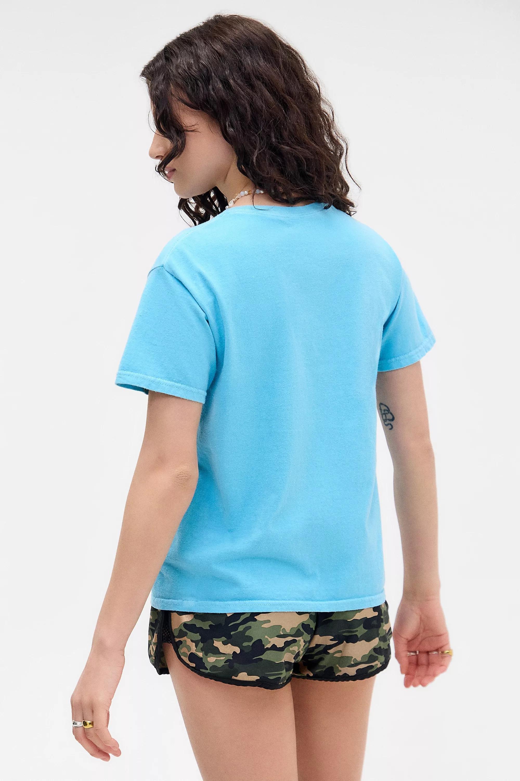 Blue Uo Printed Relaxed T-Shirt, , large image number 3