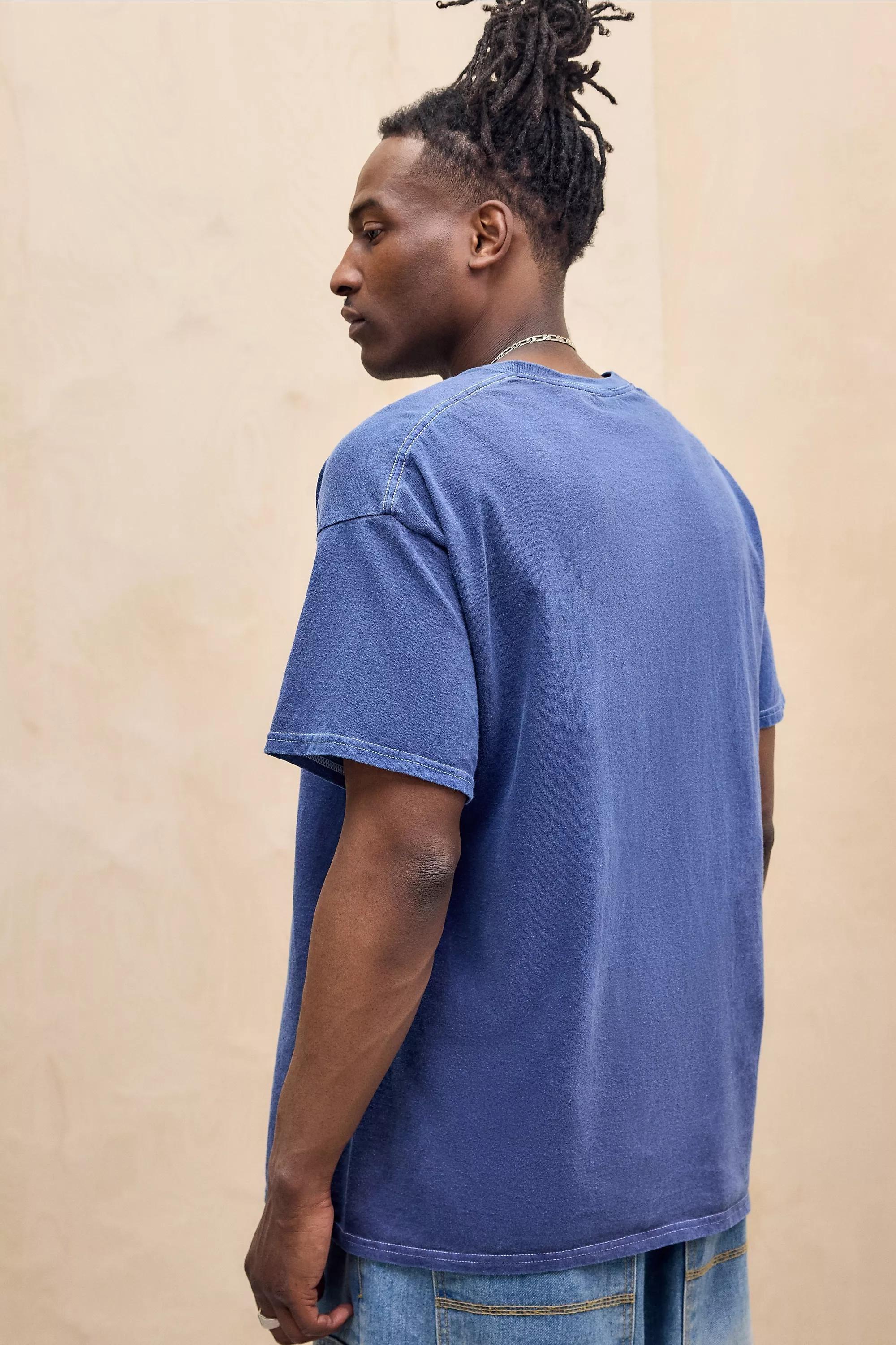 Blue Uo God Dam Motif T-Shirt, , large image number 3