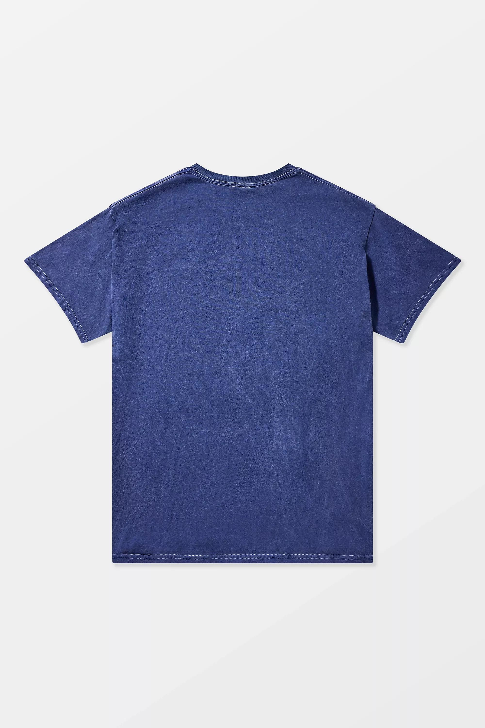 Blue Uo God Dam Motif T-Shirt, BLUE, large image number 5