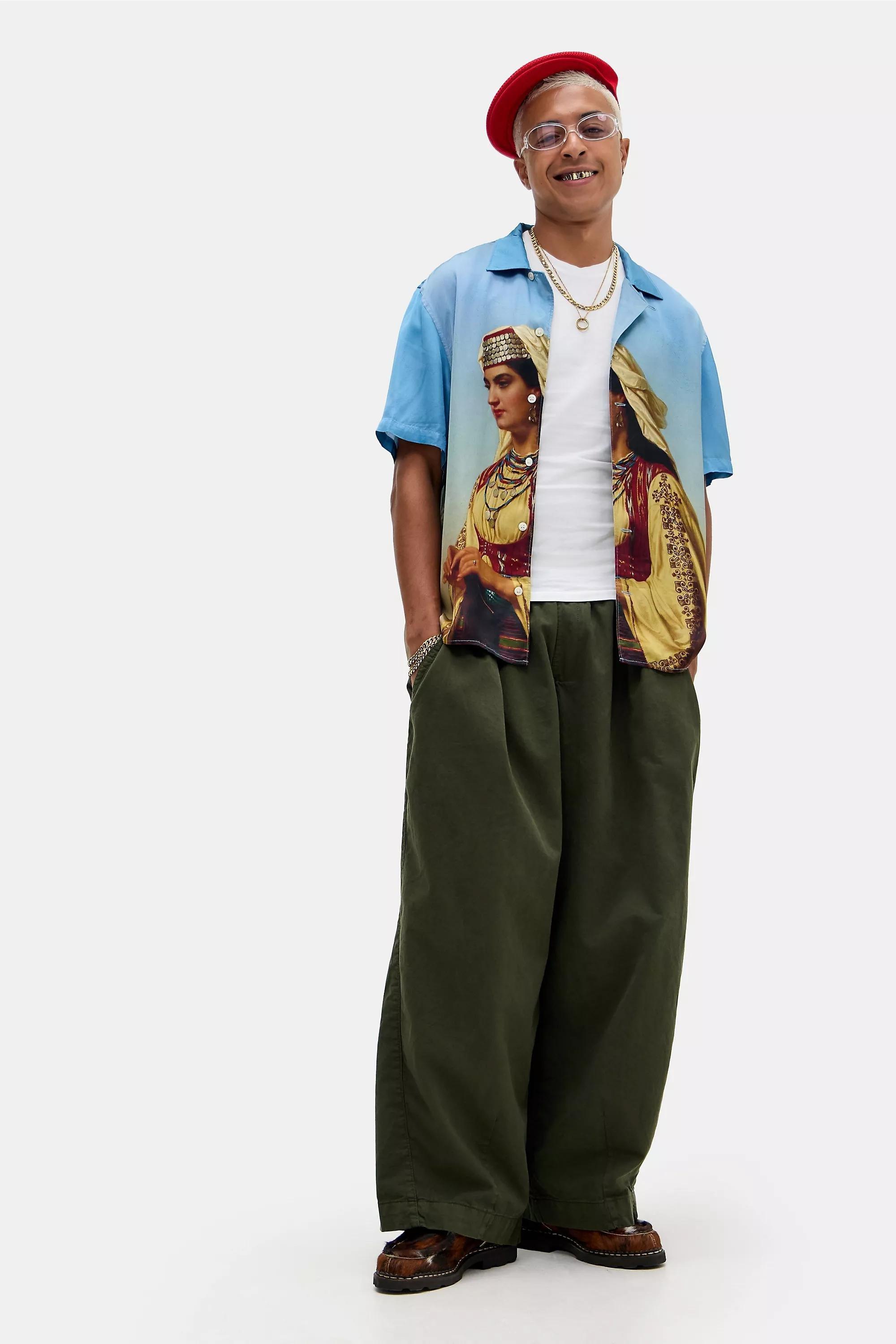 Khaki Bdg Bobbi Baggy Cocoon Trousers, , large image number 0