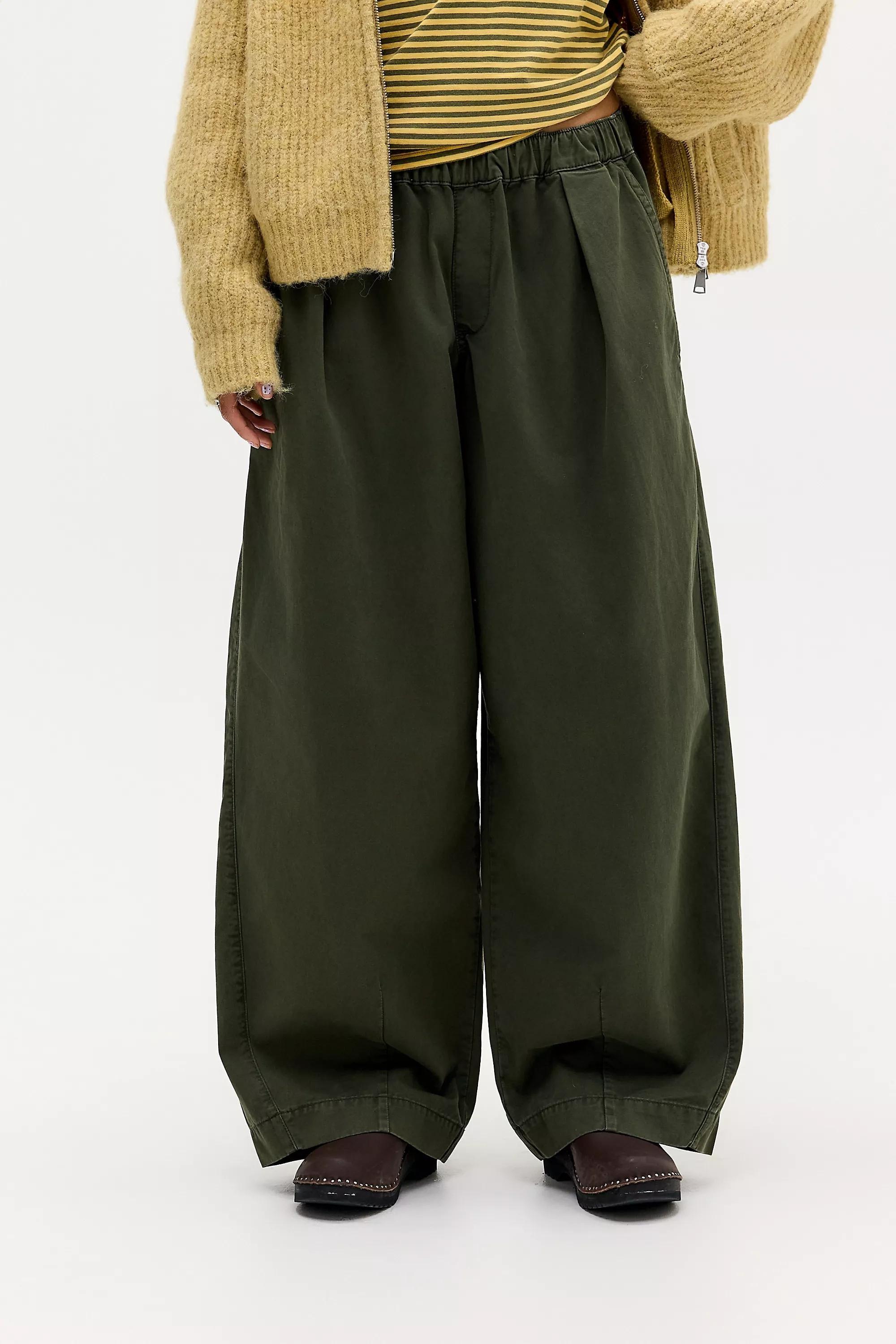 Khaki Bdg Bobbi Baggy Cocoon Trousers, KHAKI, medium