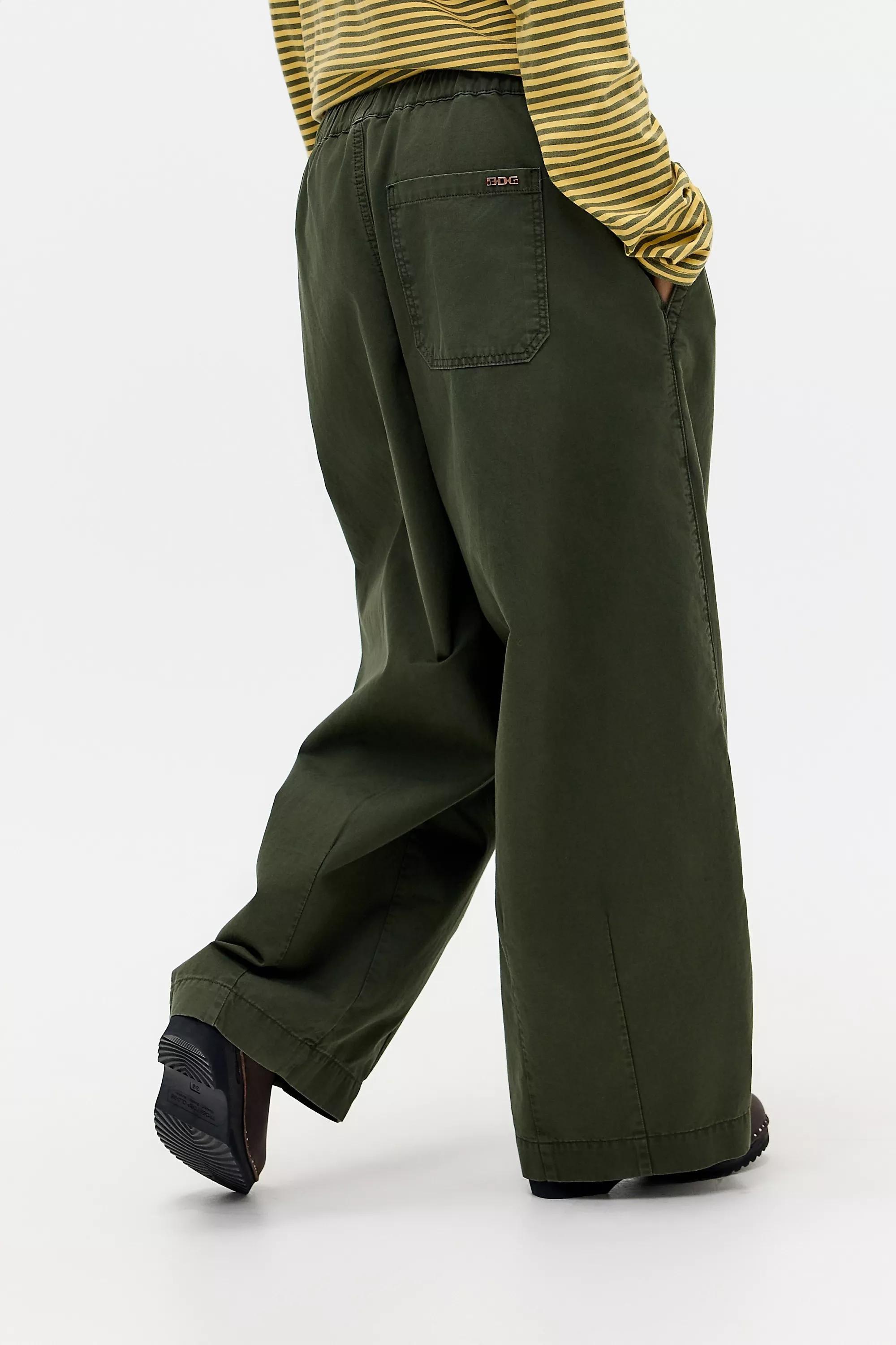 Khaki Bdg Bobbi Baggy Cocoon Trousers, KHAKI, large image number 3