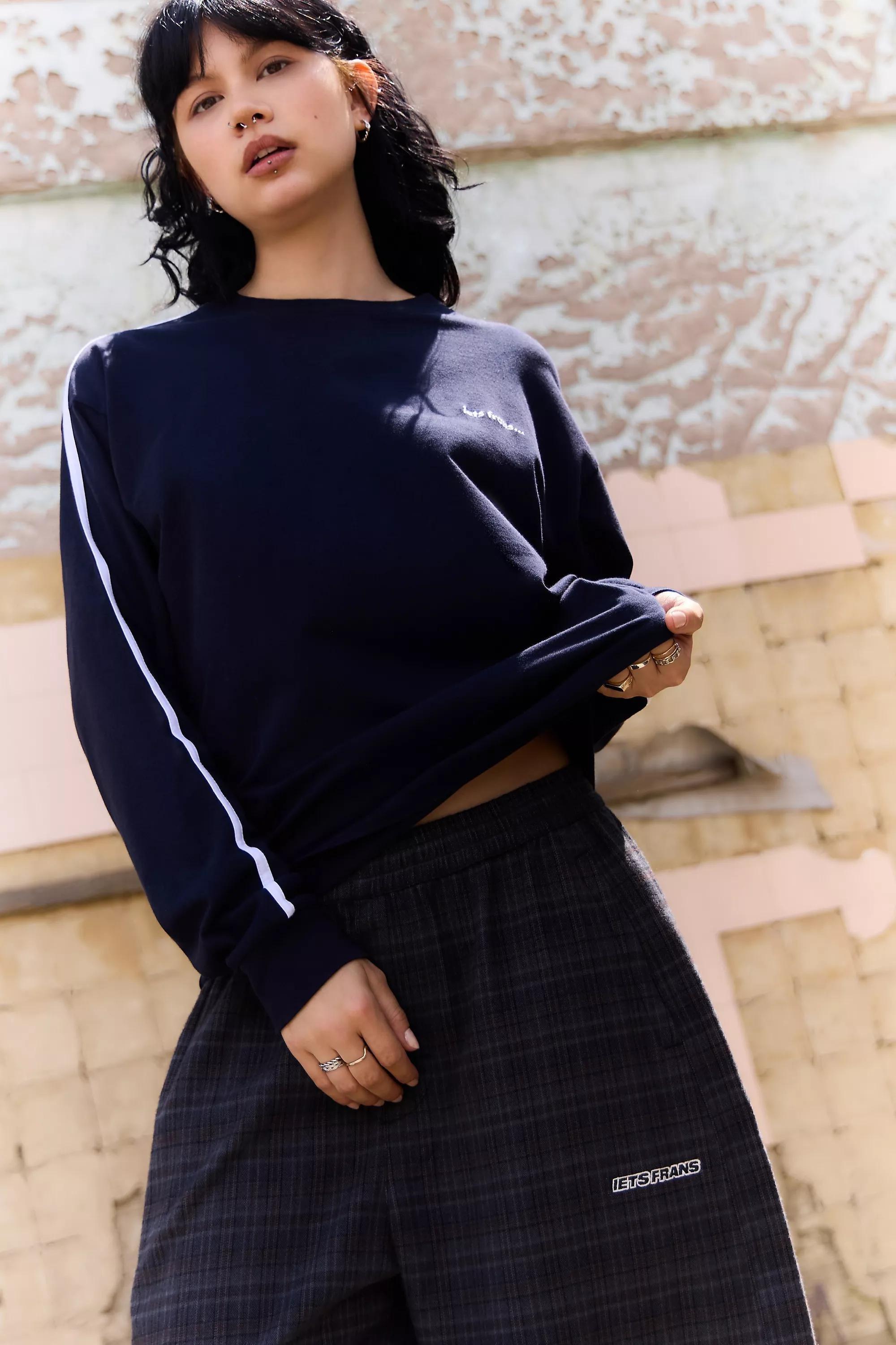 Navy Iets Frans... Skate Long Sleeve Sweatshirt, NAVY, large image number 0