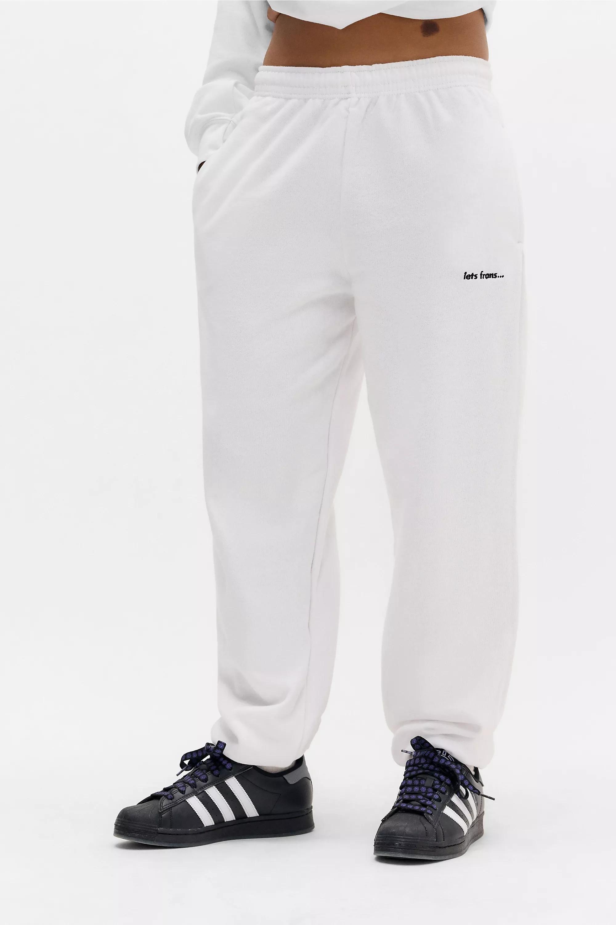 iets frans... White Cuffed Joggers\n, , medium