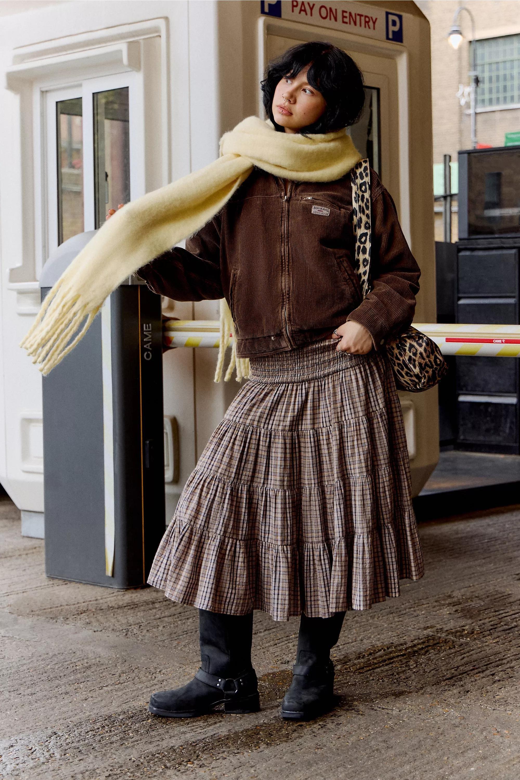 UO Lenora Blanket Scarf, HONEY, large image number 1