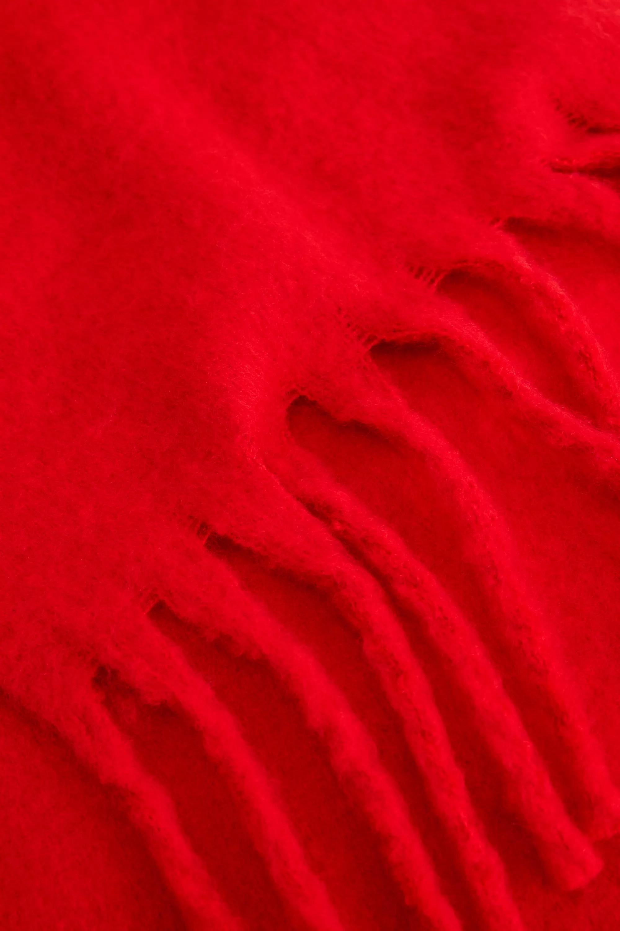 RED UO Lenora Blanket Scarf, RED, large image number 3