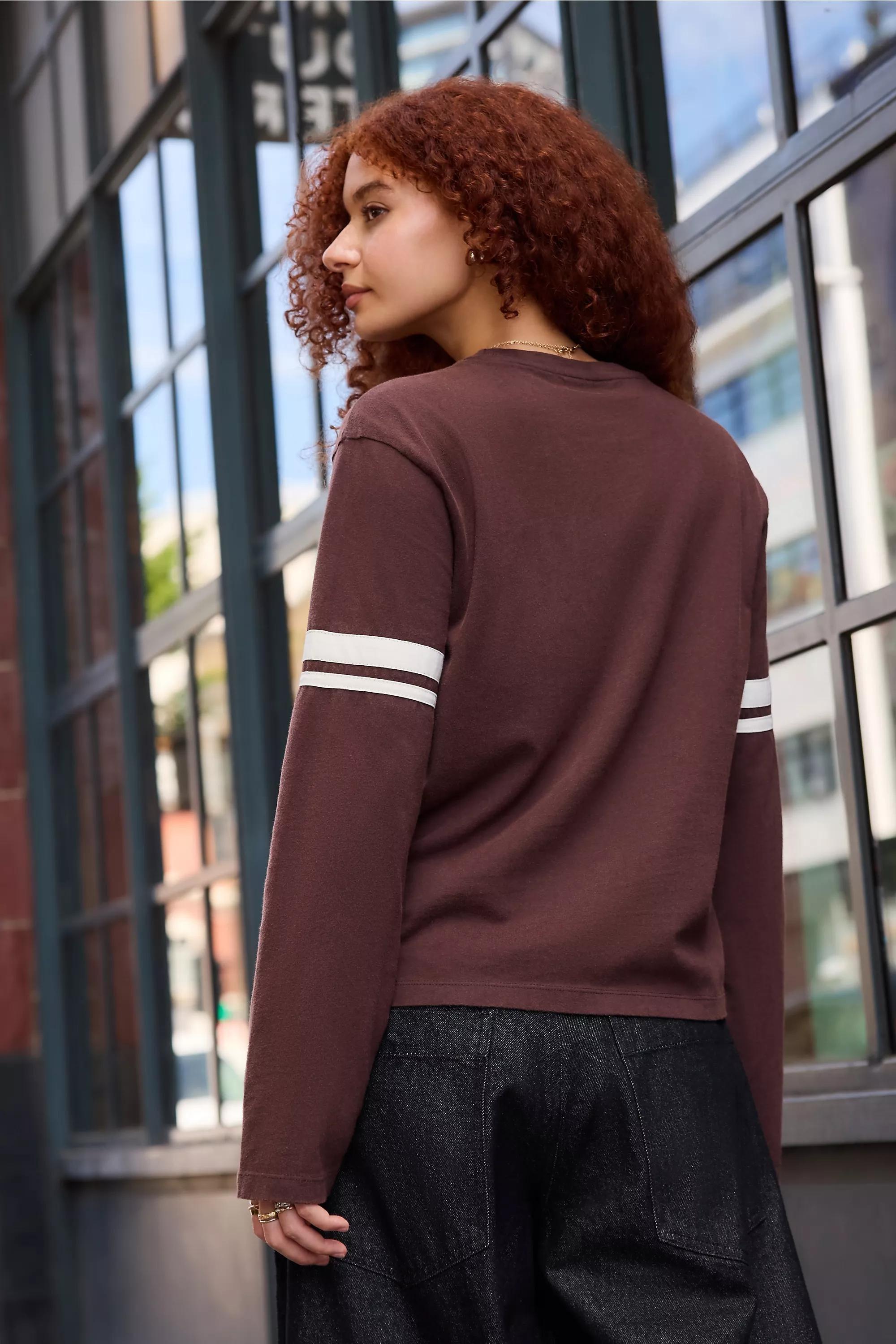 Brown Bdg Sporty 98 Long Sleeve Relaxed T-Shirt, CHOC, large image number 3