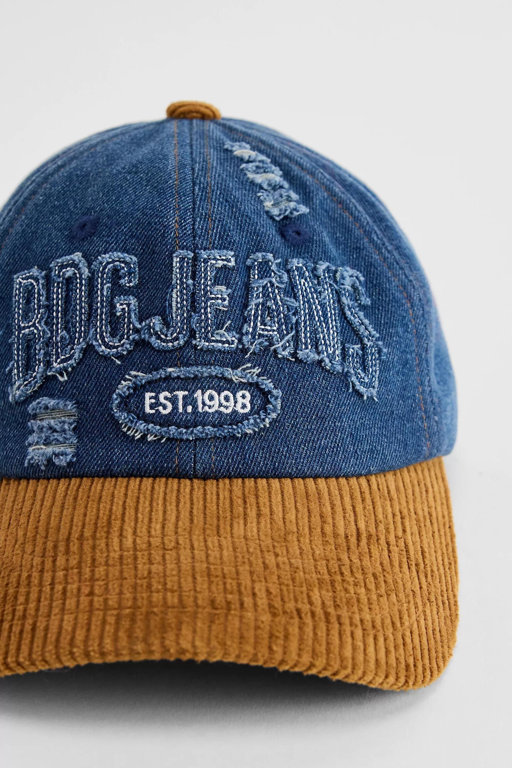 DENIM MEDIUM BLUE BDG Denim Colour-Block Cap, DENIM MEDIUM BLUE, medium