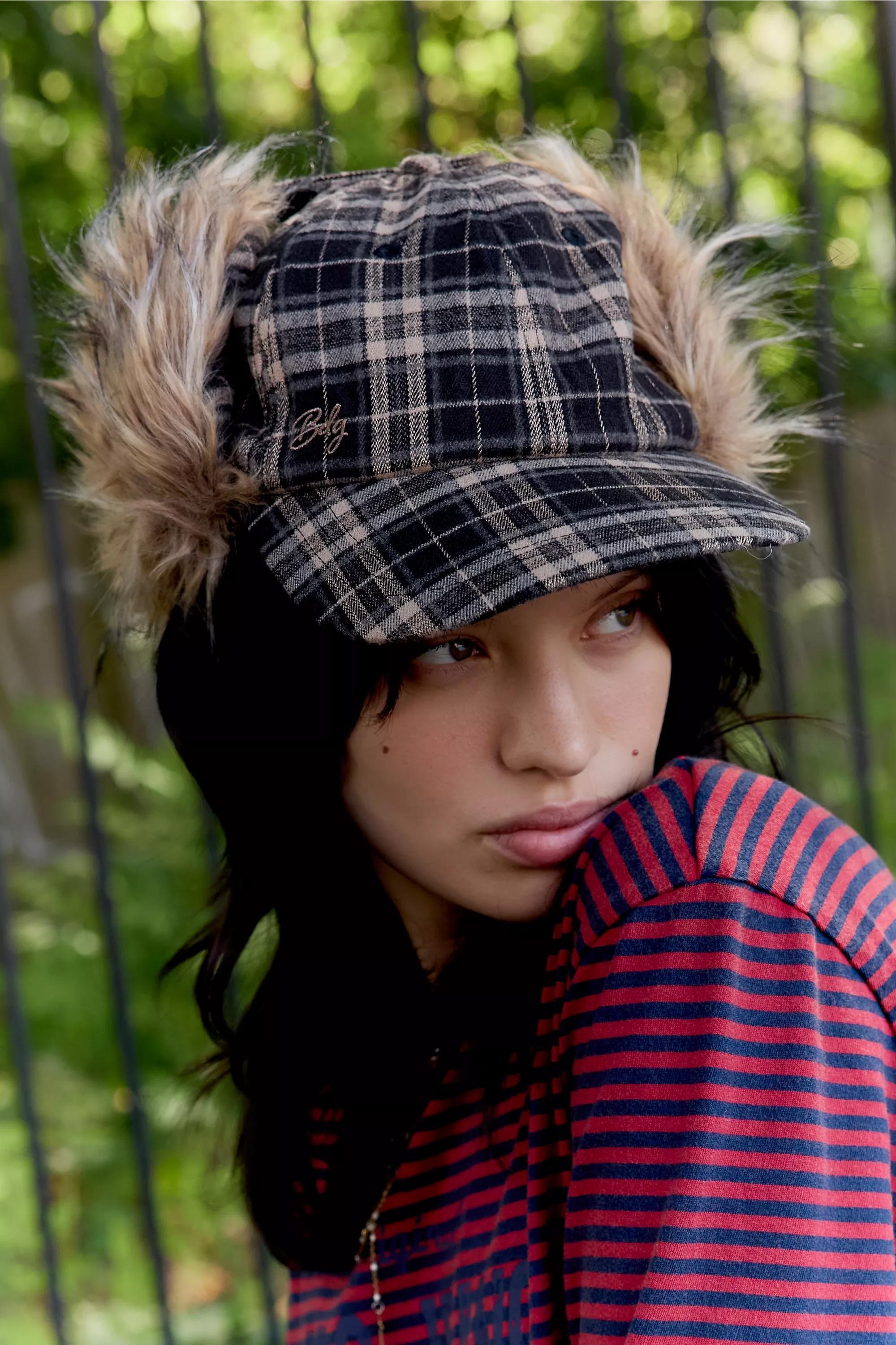 Brown Bdg Check Trapper Cap, BRN MOTIF, large image number 3