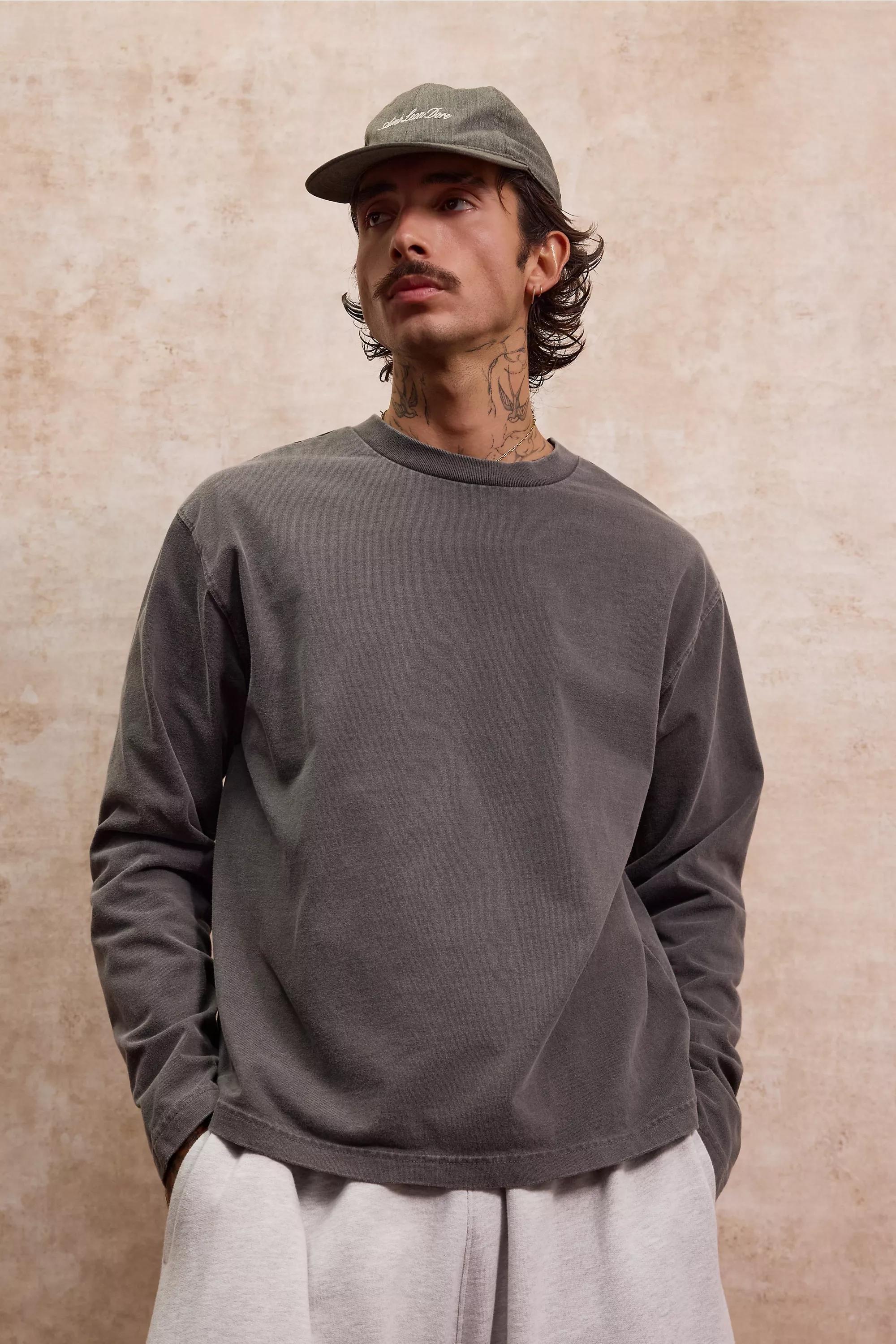 BLACK Loom Washed Black Long-Sleeve T-Shirt, BLK, large image number 0