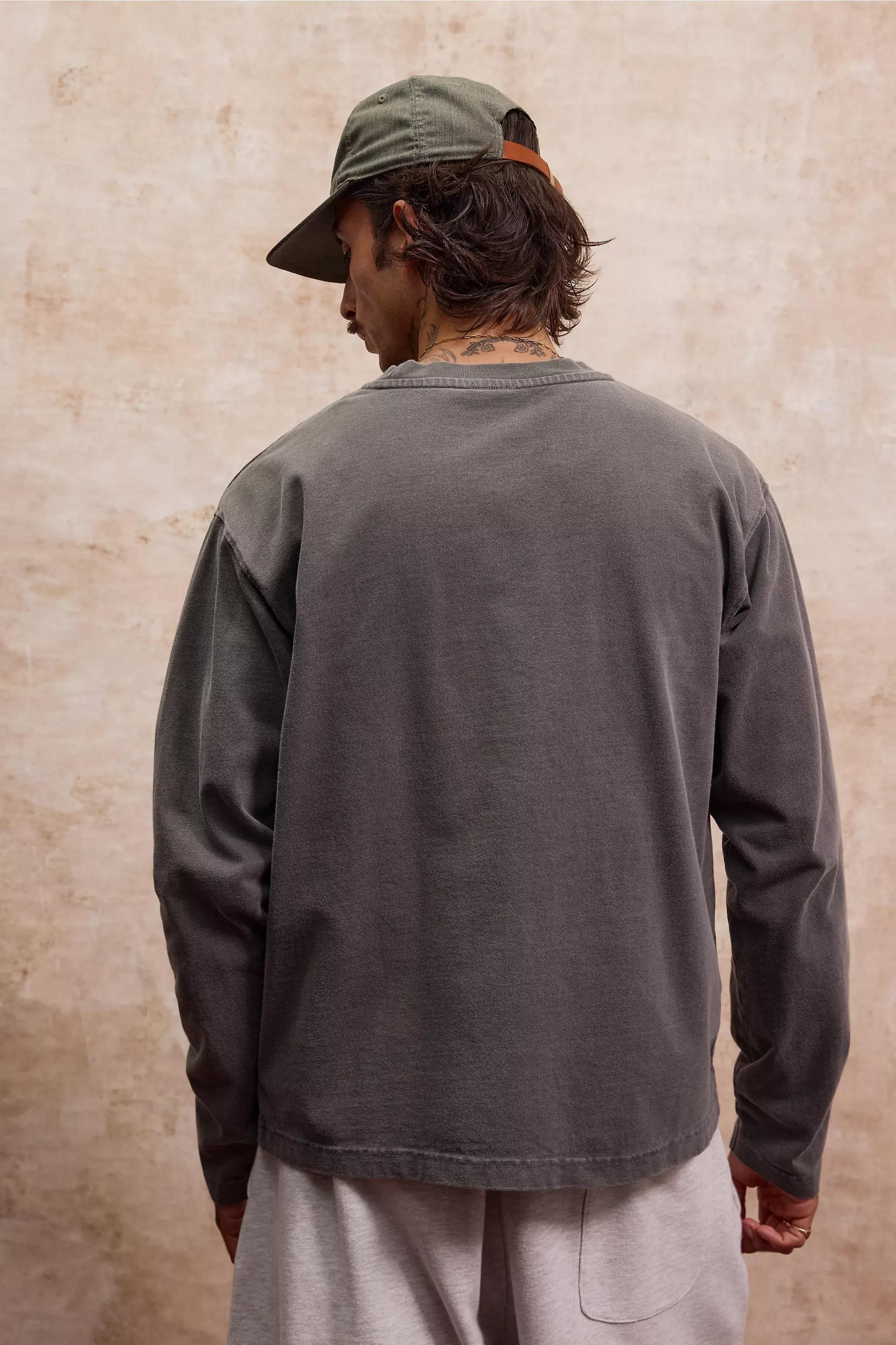 BLACK Loom Washed Black Long-Sleeve T-Shirt, BLK, large image number 3